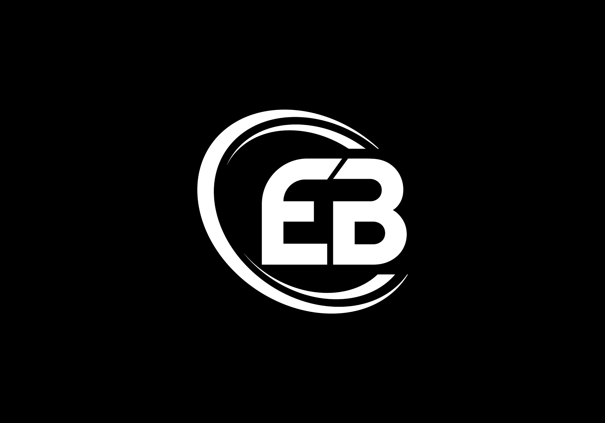 initial monogram letter e b logo design template
