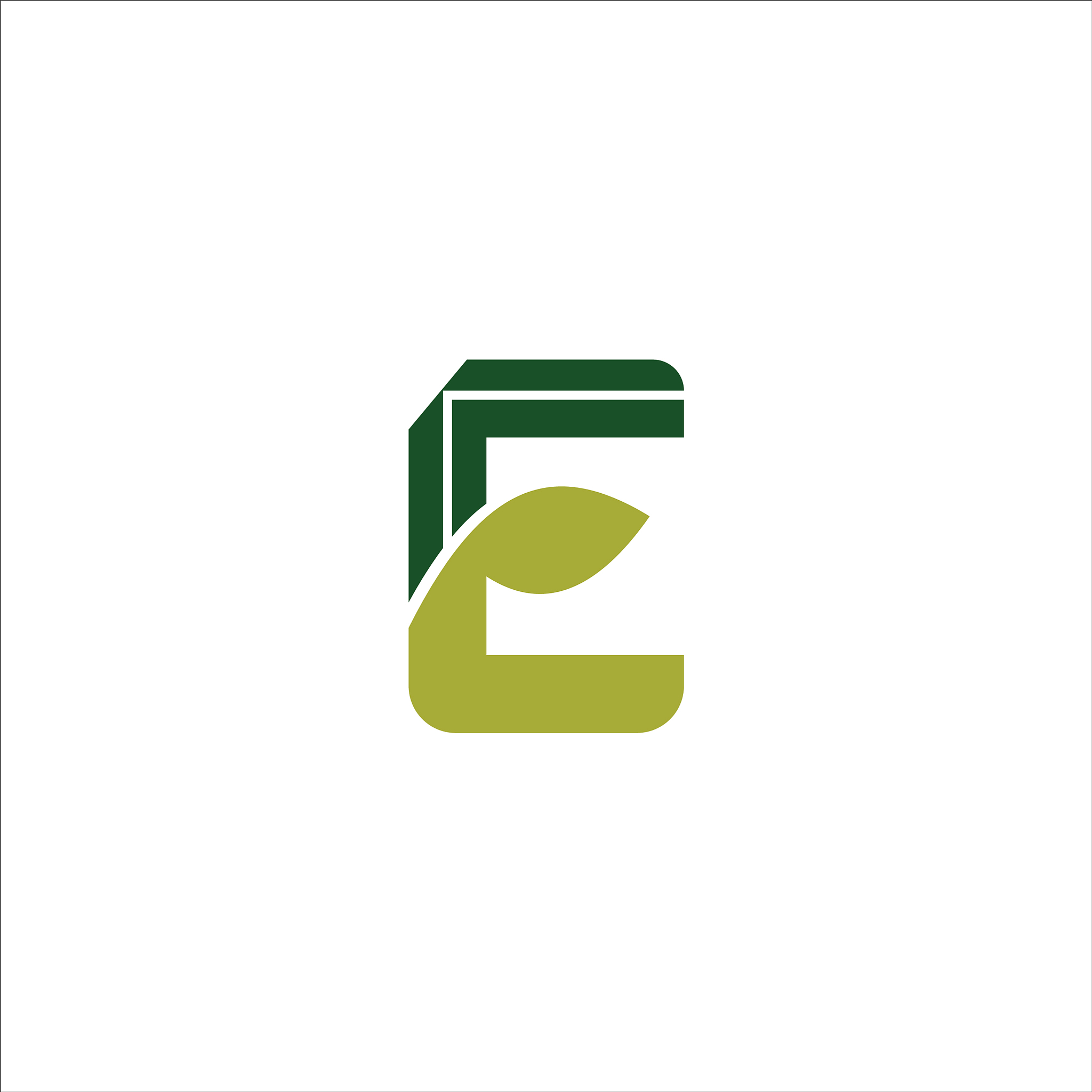 initial letter e logo concept design
