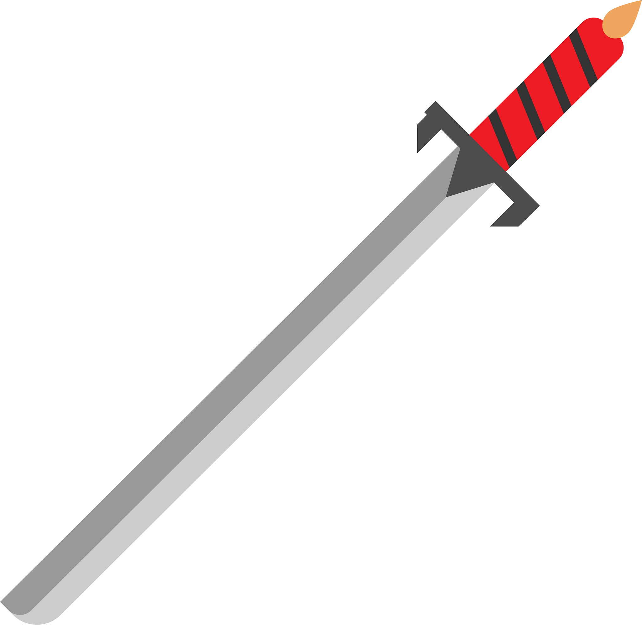 sword flat on white