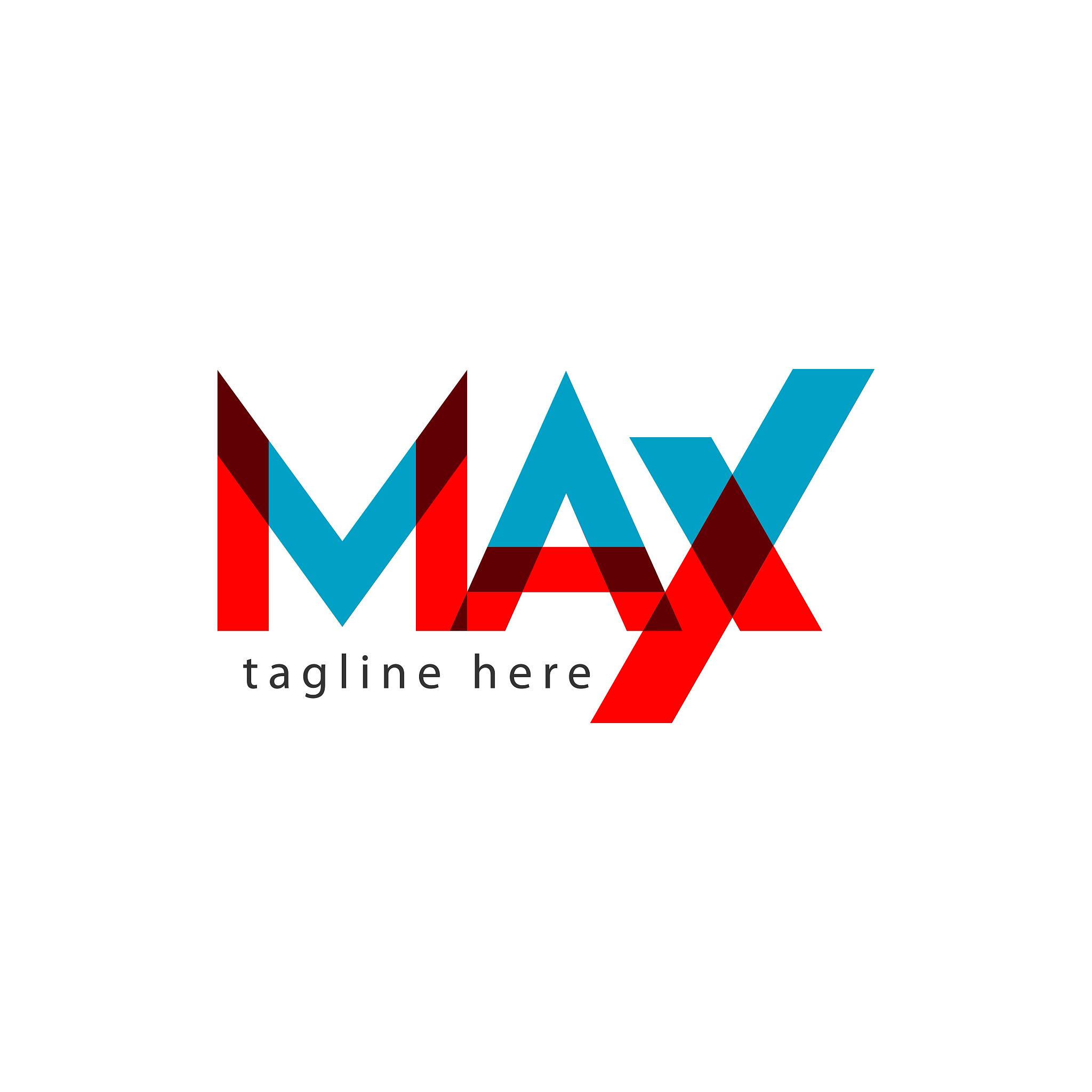 max icon letter vector template design illustration