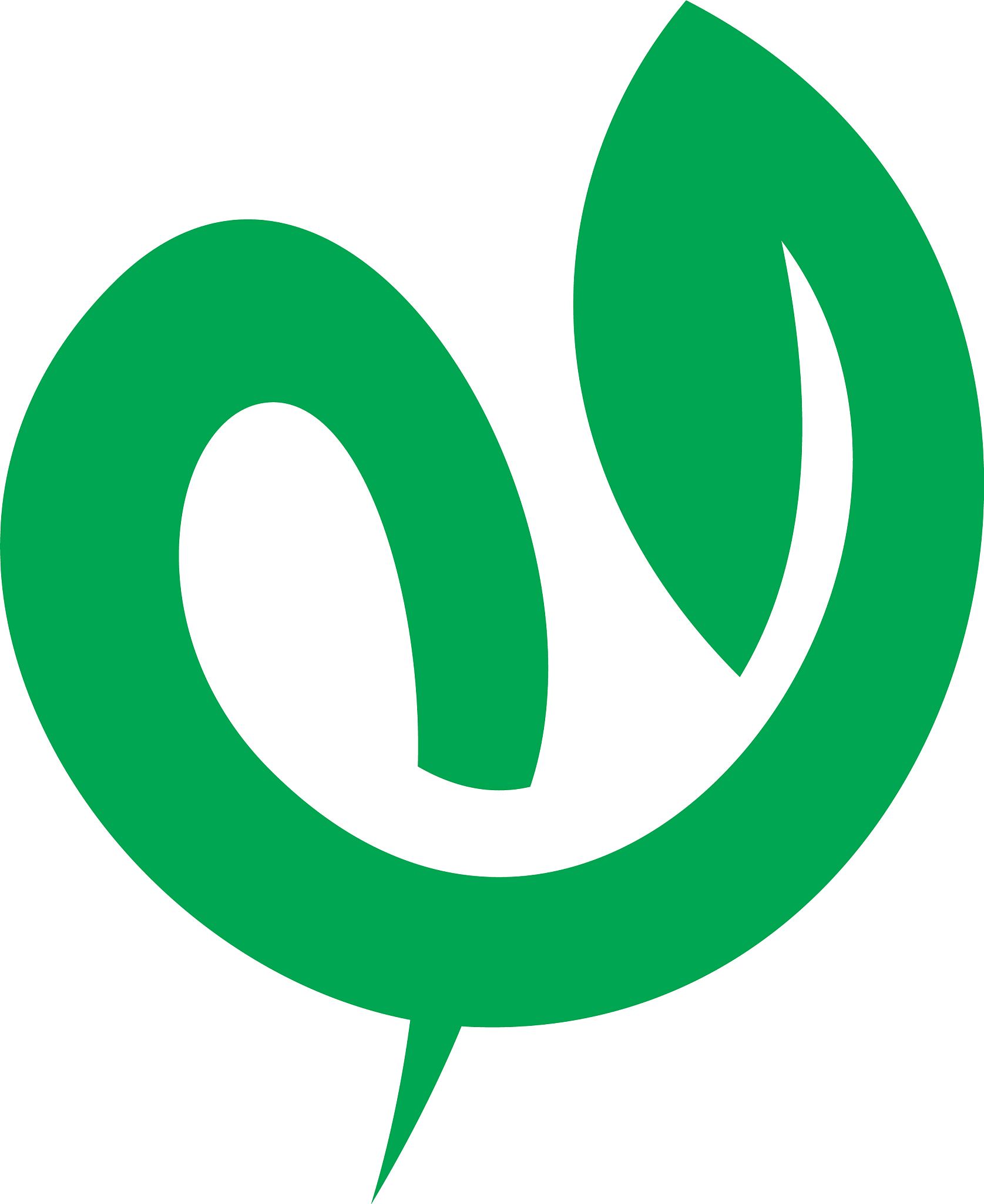 leaf eco swirl sign logo