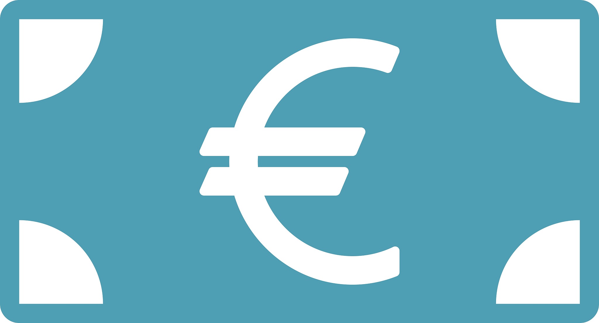 euro banknote icon from business bicolor set