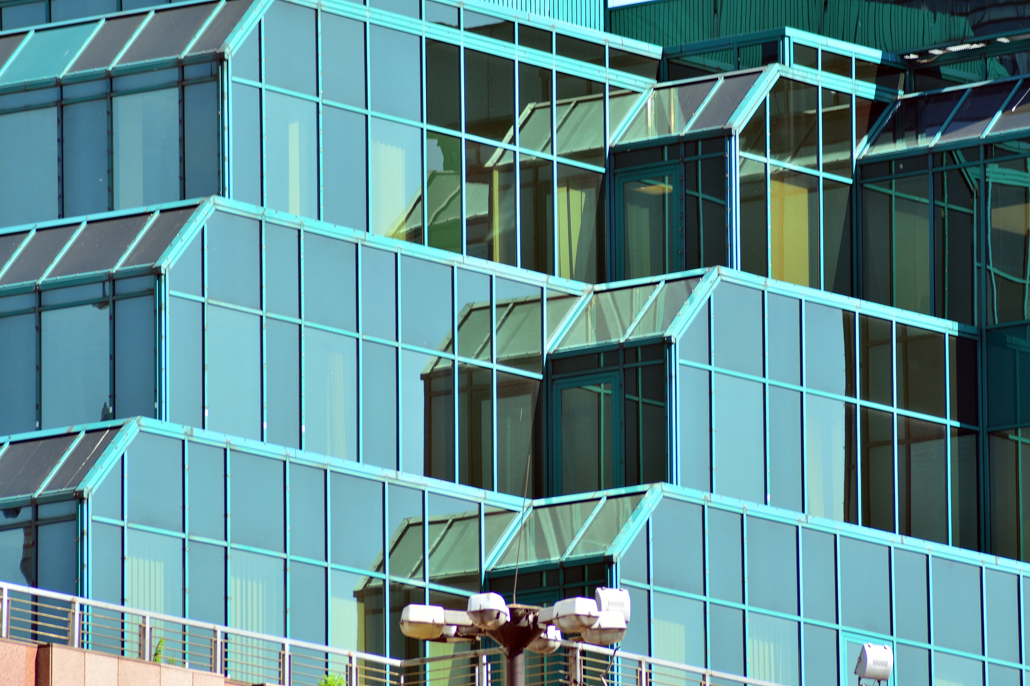 urban abstract background, detail of modern glass facade, office