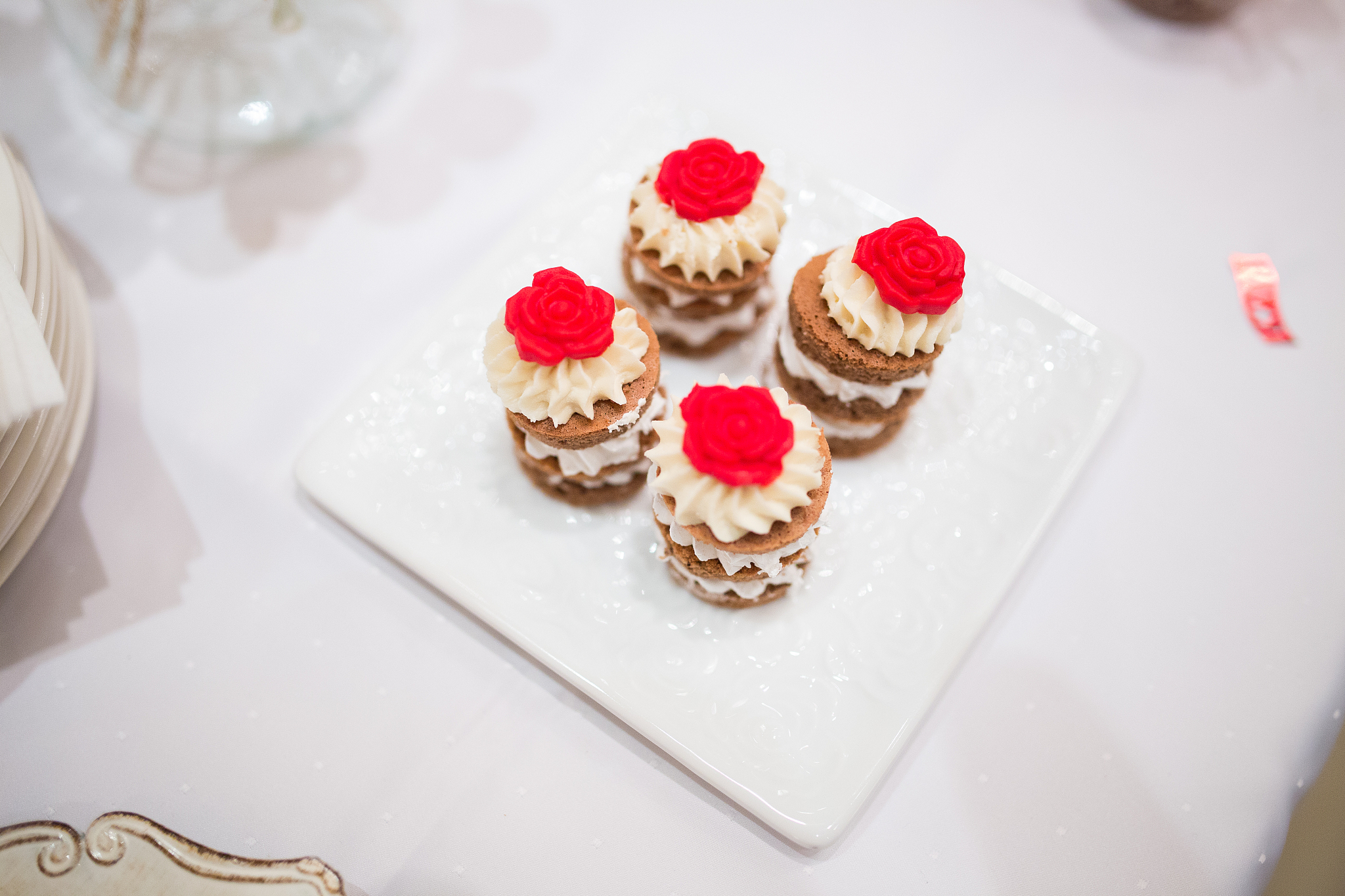 elegant sweet table on dinner or event party