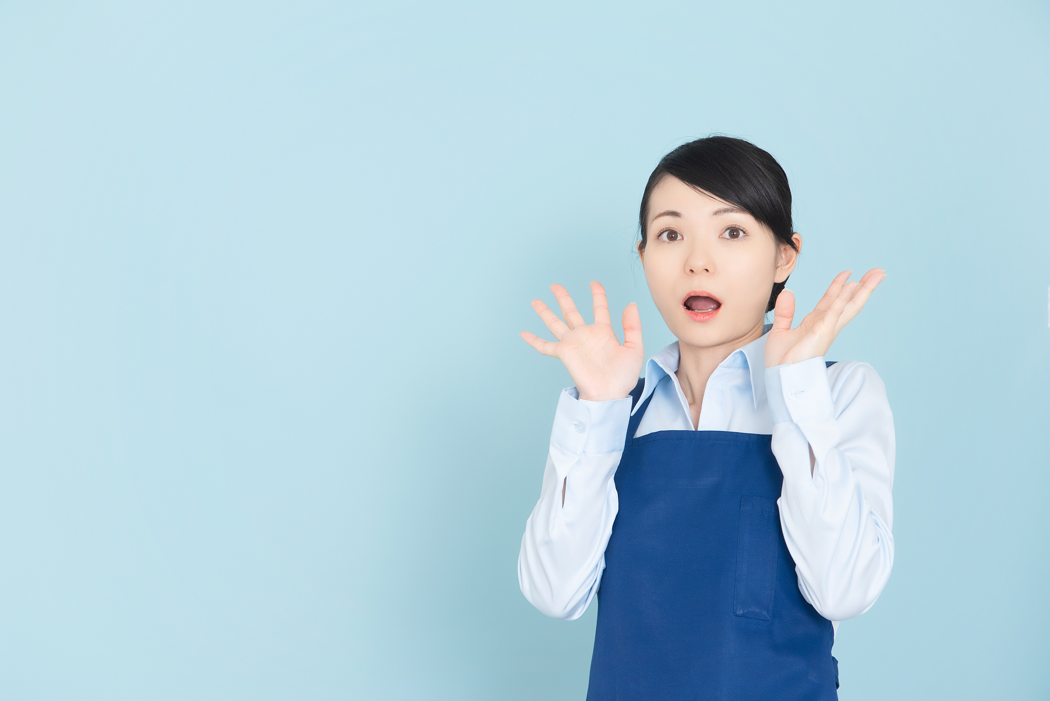 woman in an apron
