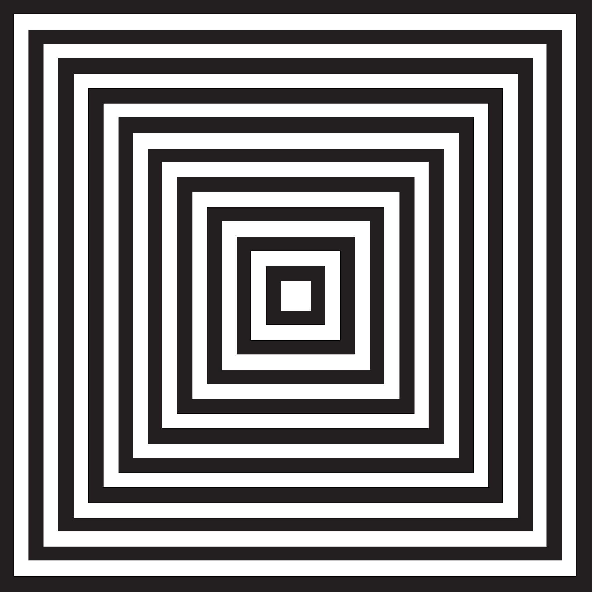 perspective illusion- one point perspective of interior
