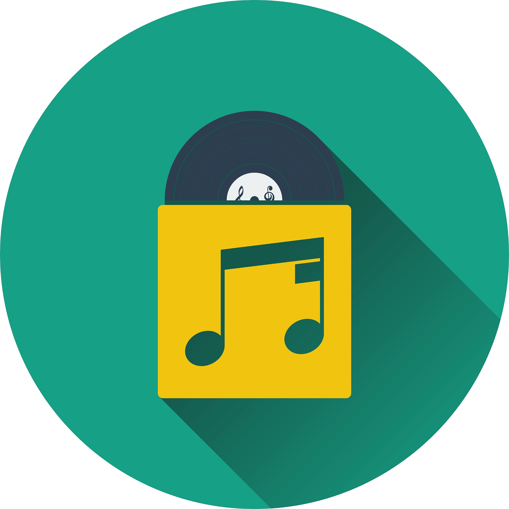 vinyl record in envelope icon