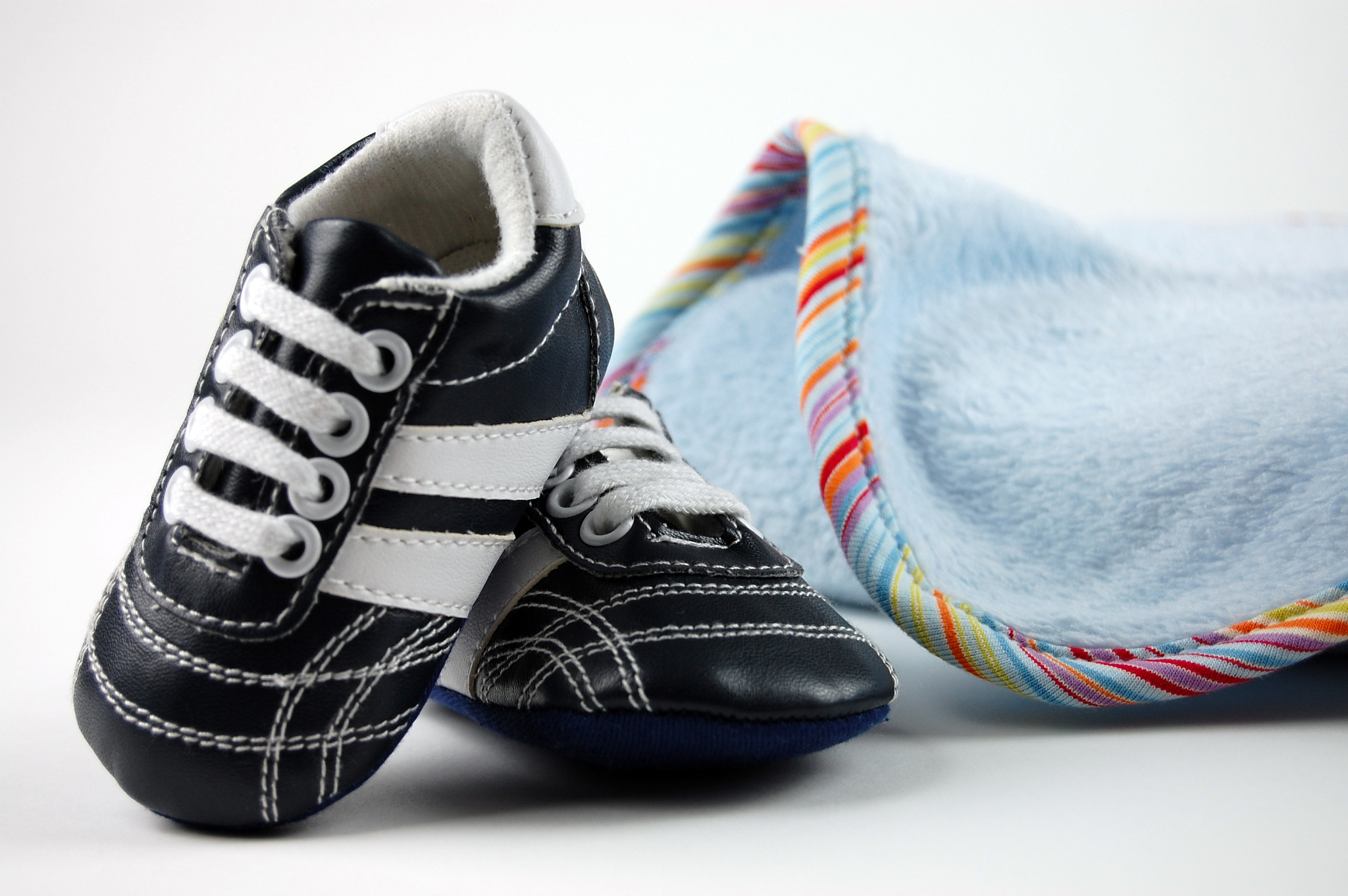 baby blanket and shoes