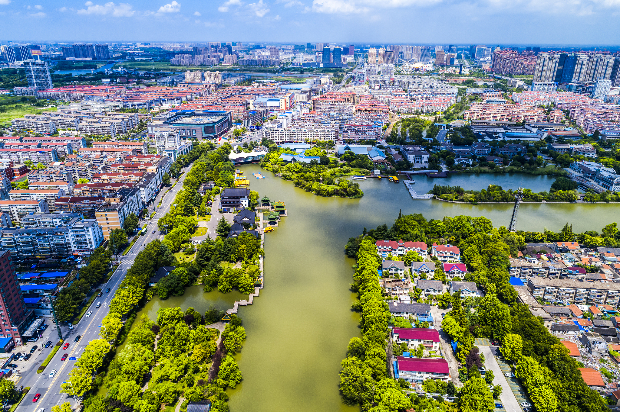 modern buildings in nantong