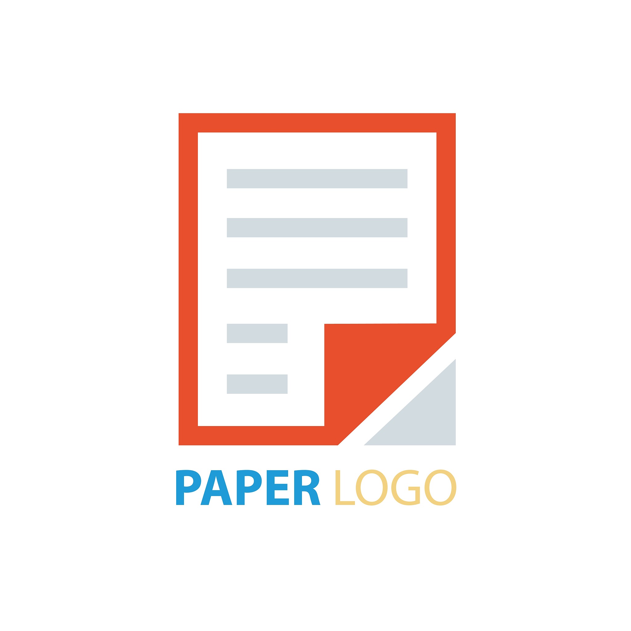 paper logo design orange color