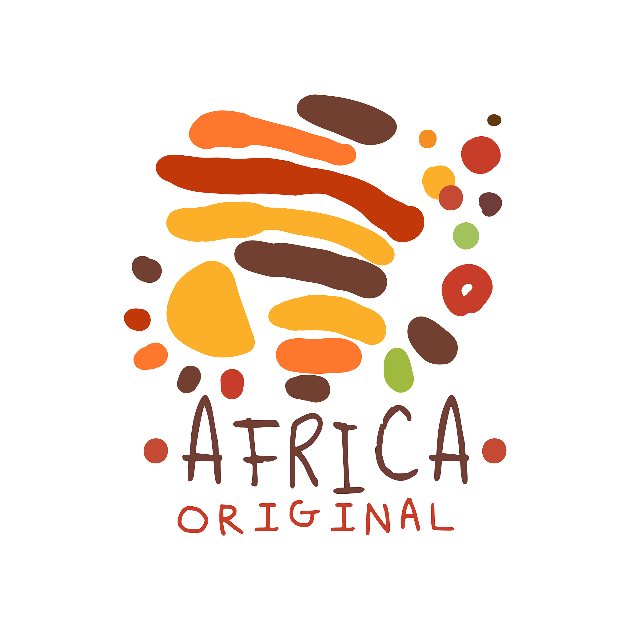 original abstract african logo with doodle