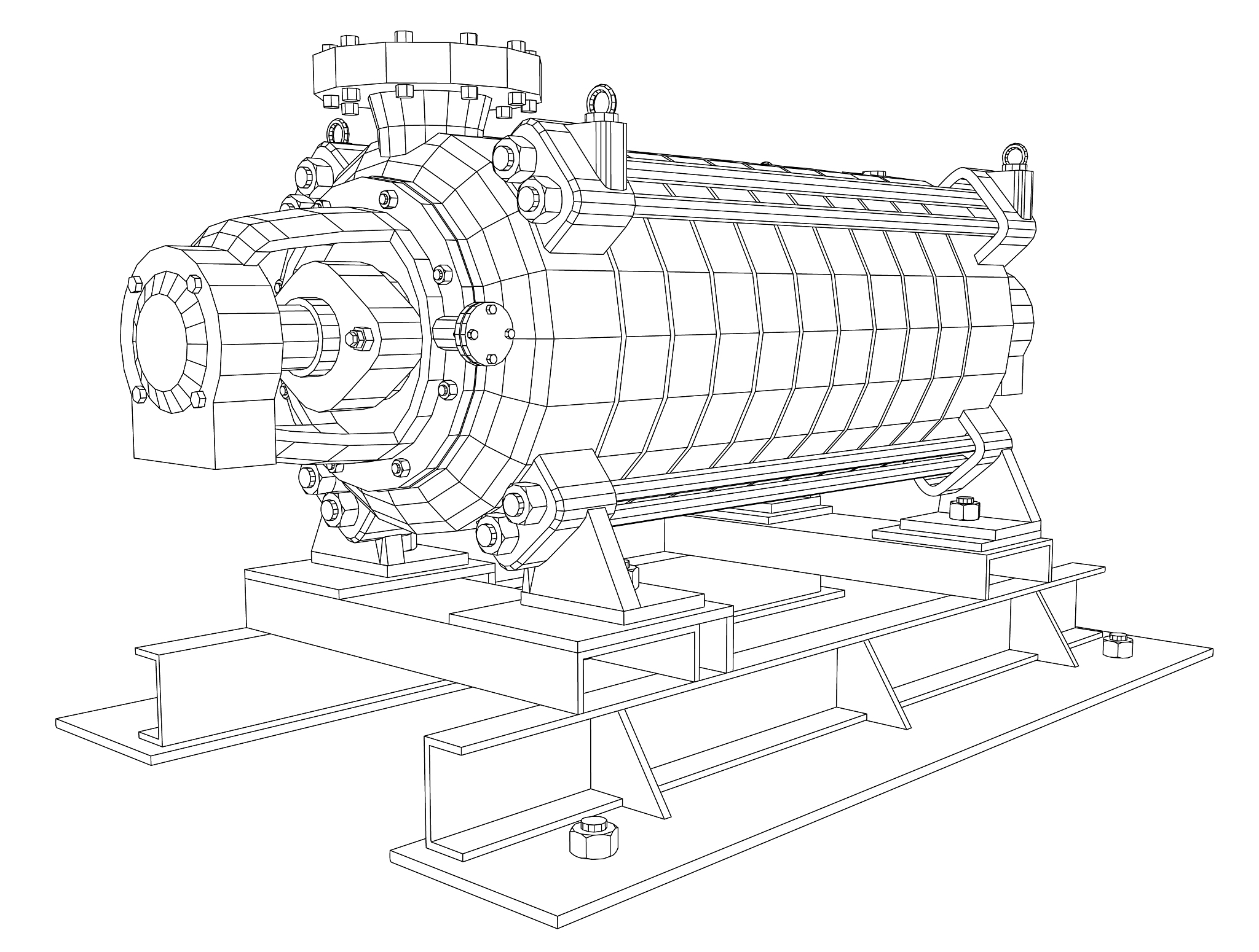 排污泵的泵体的主要结构