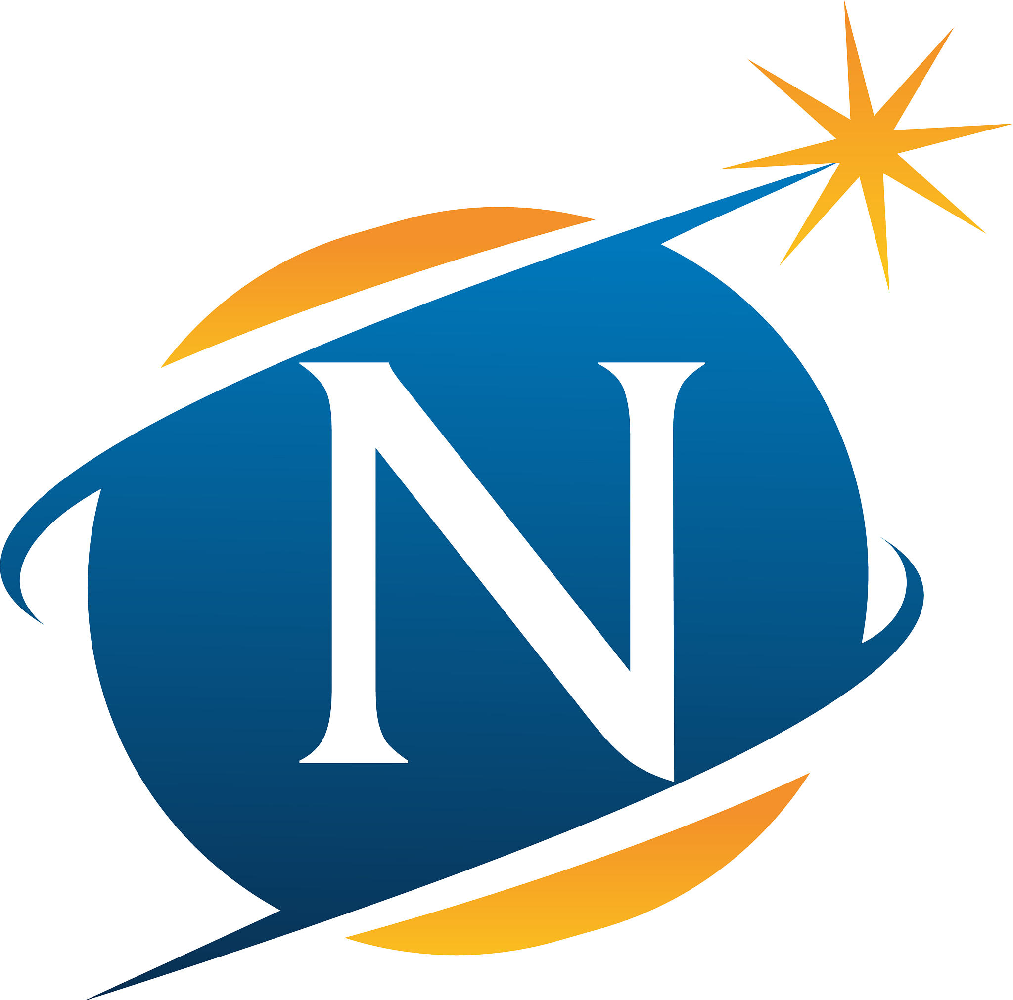 swoosh logo letter n