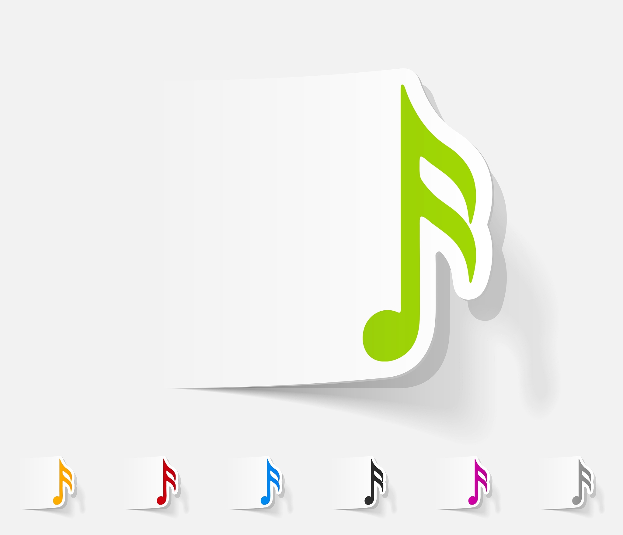 realistic design element musical note