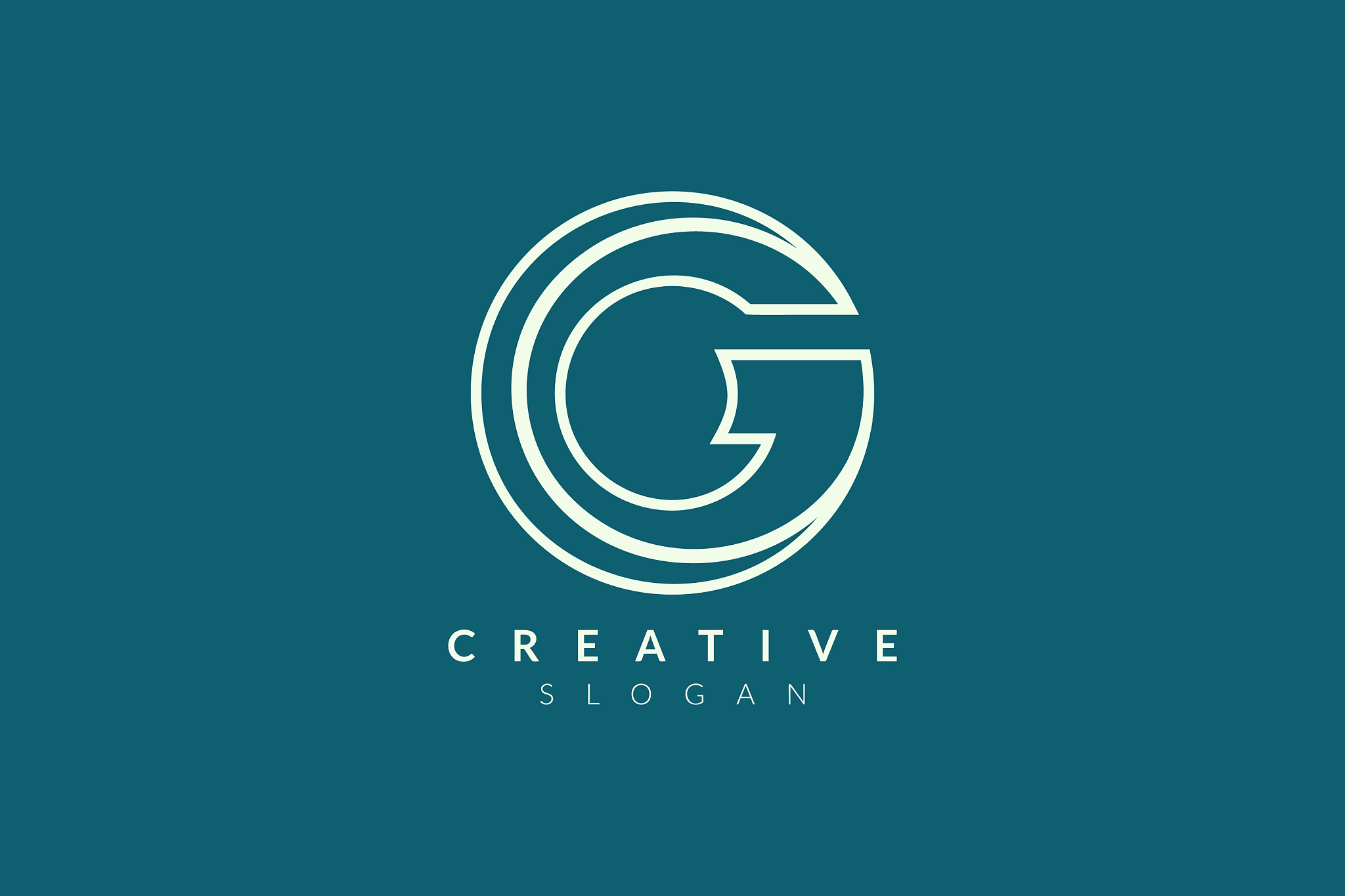 monogram logo design letter g simple and modern