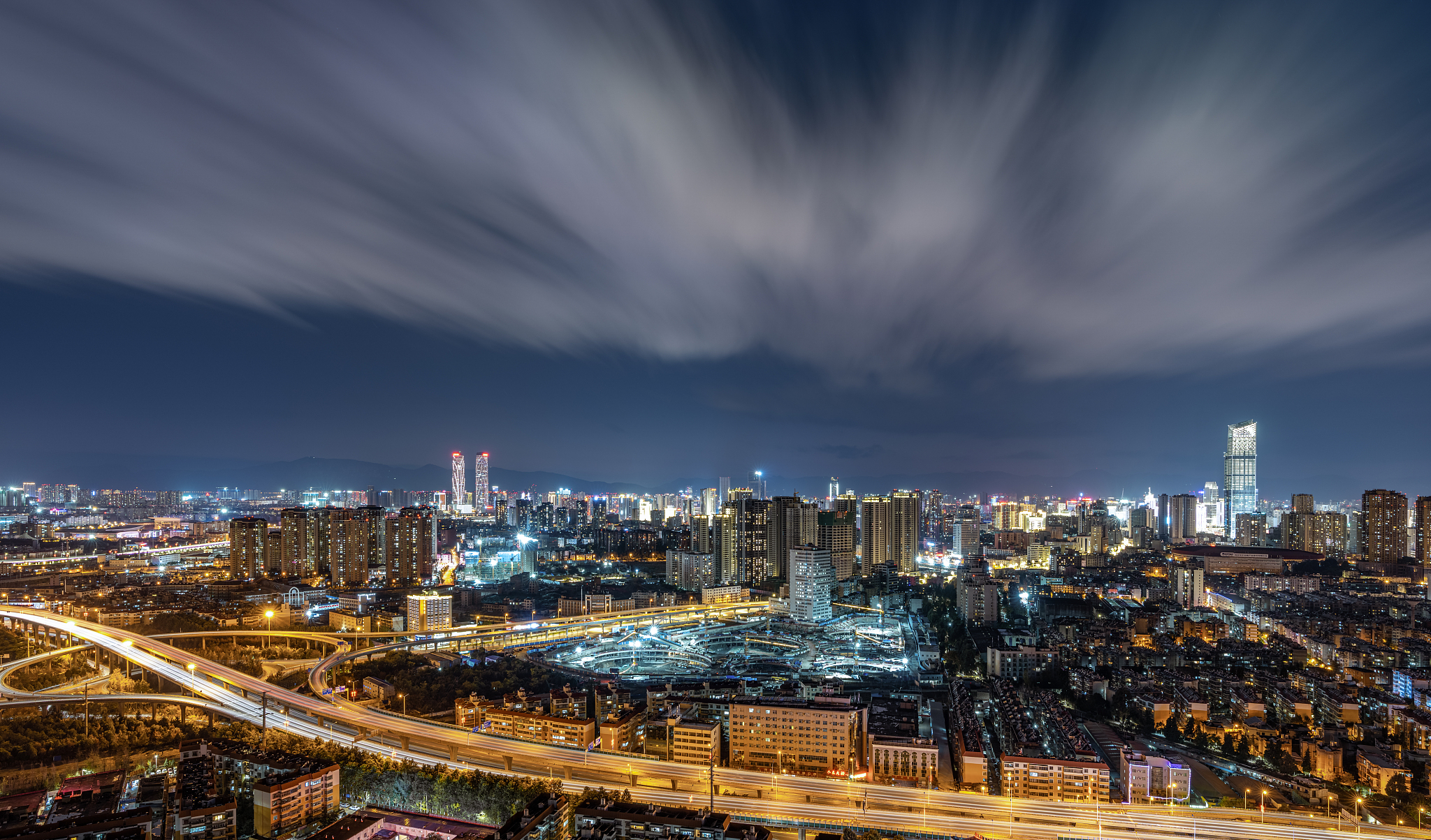 昆明市夜景全景