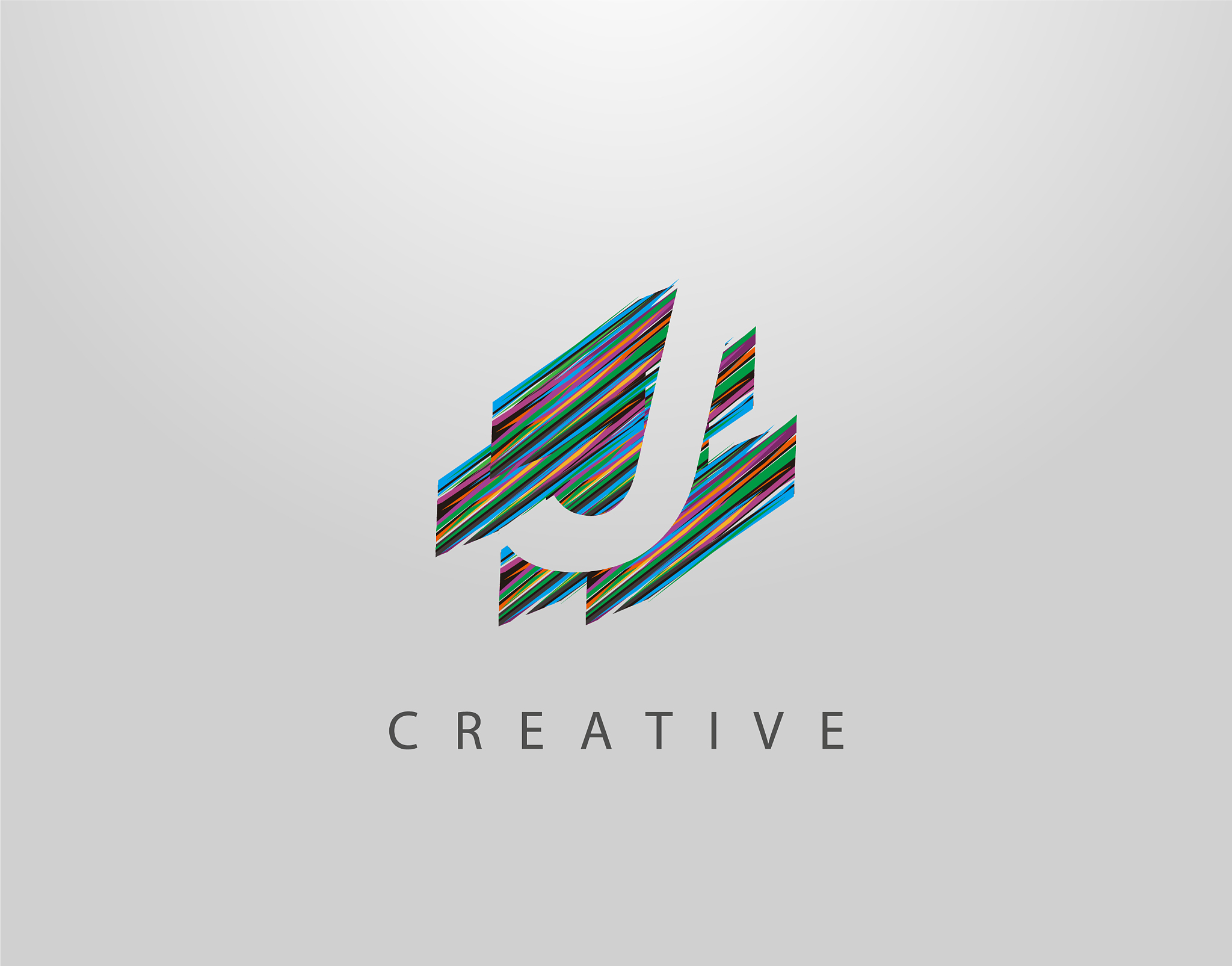 creative j letter logo modern abstract geometric