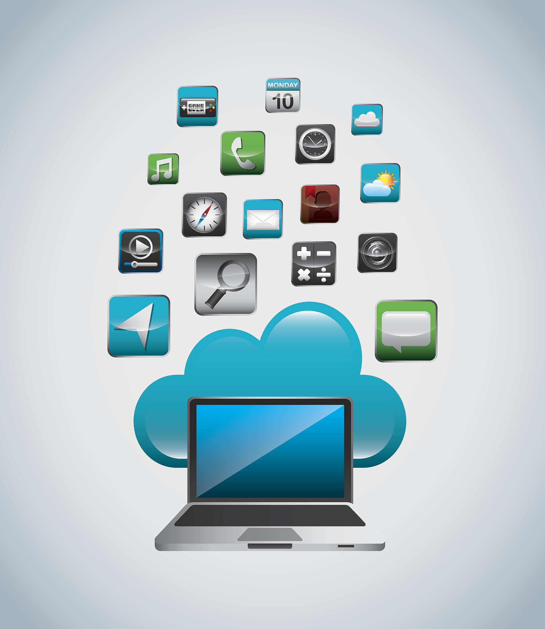 education online infographic with laptop