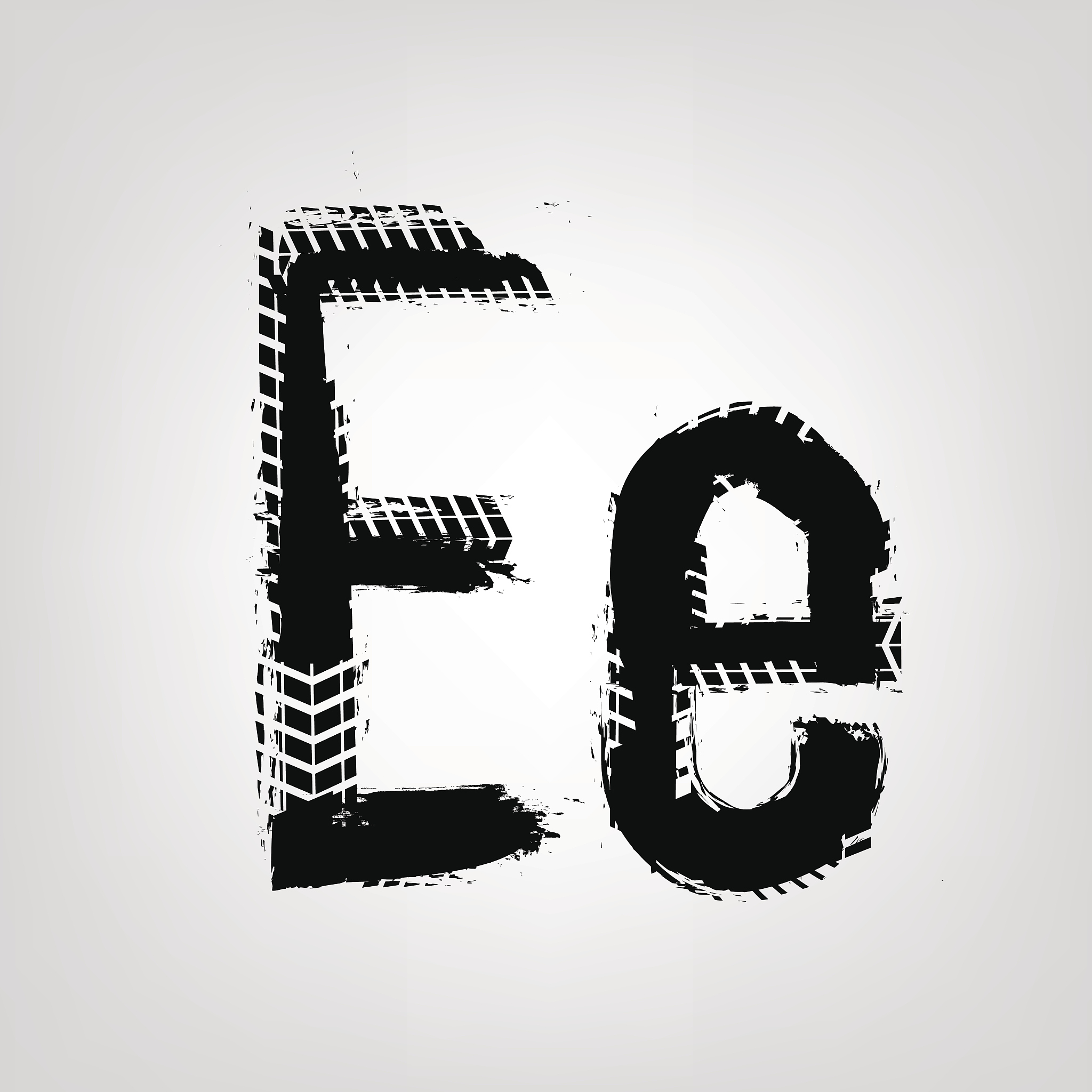 grunge tire letter