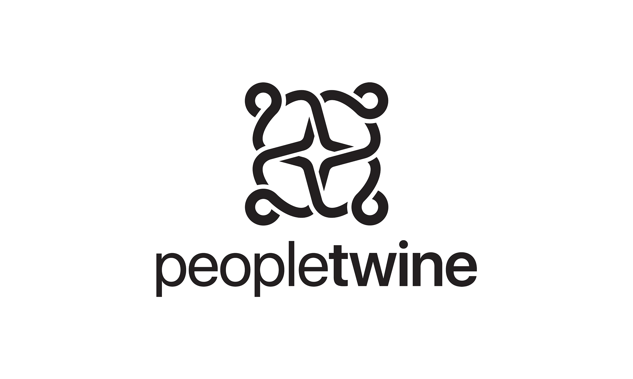 people twin logo design concept