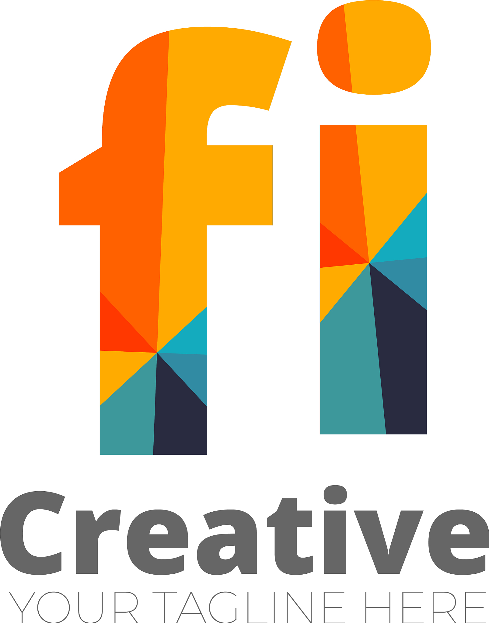initial letter rounded design logo - elements
