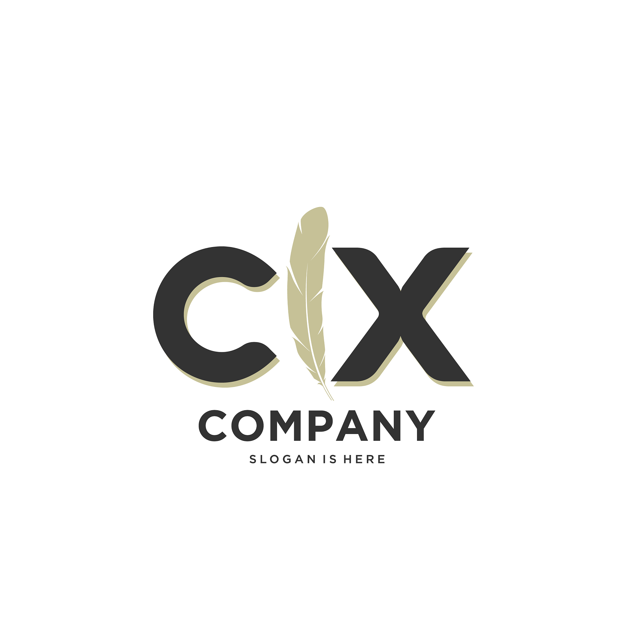 initial cx letter unique attractive creative