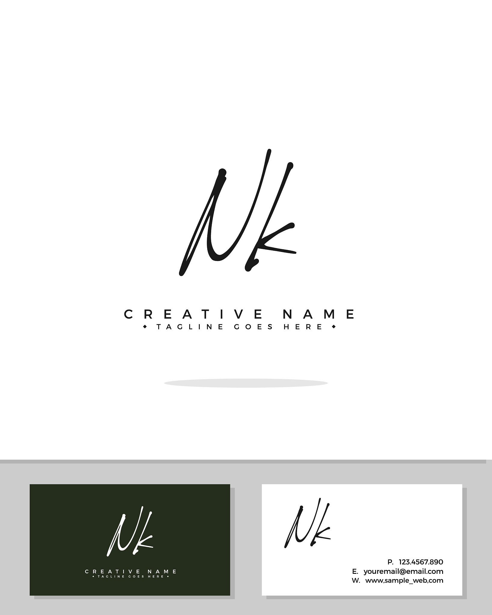 n k nk initial logo signature handwriting