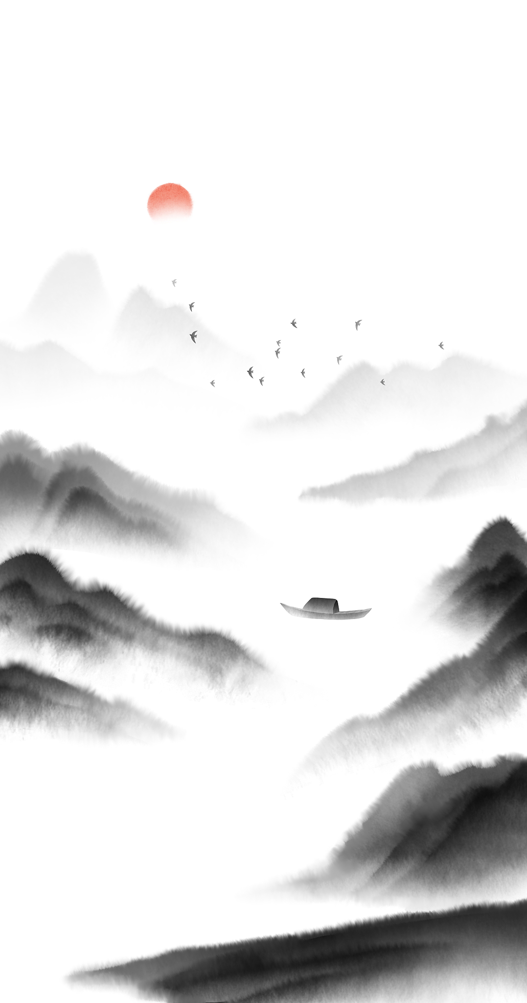 茶室的背景画用什么？