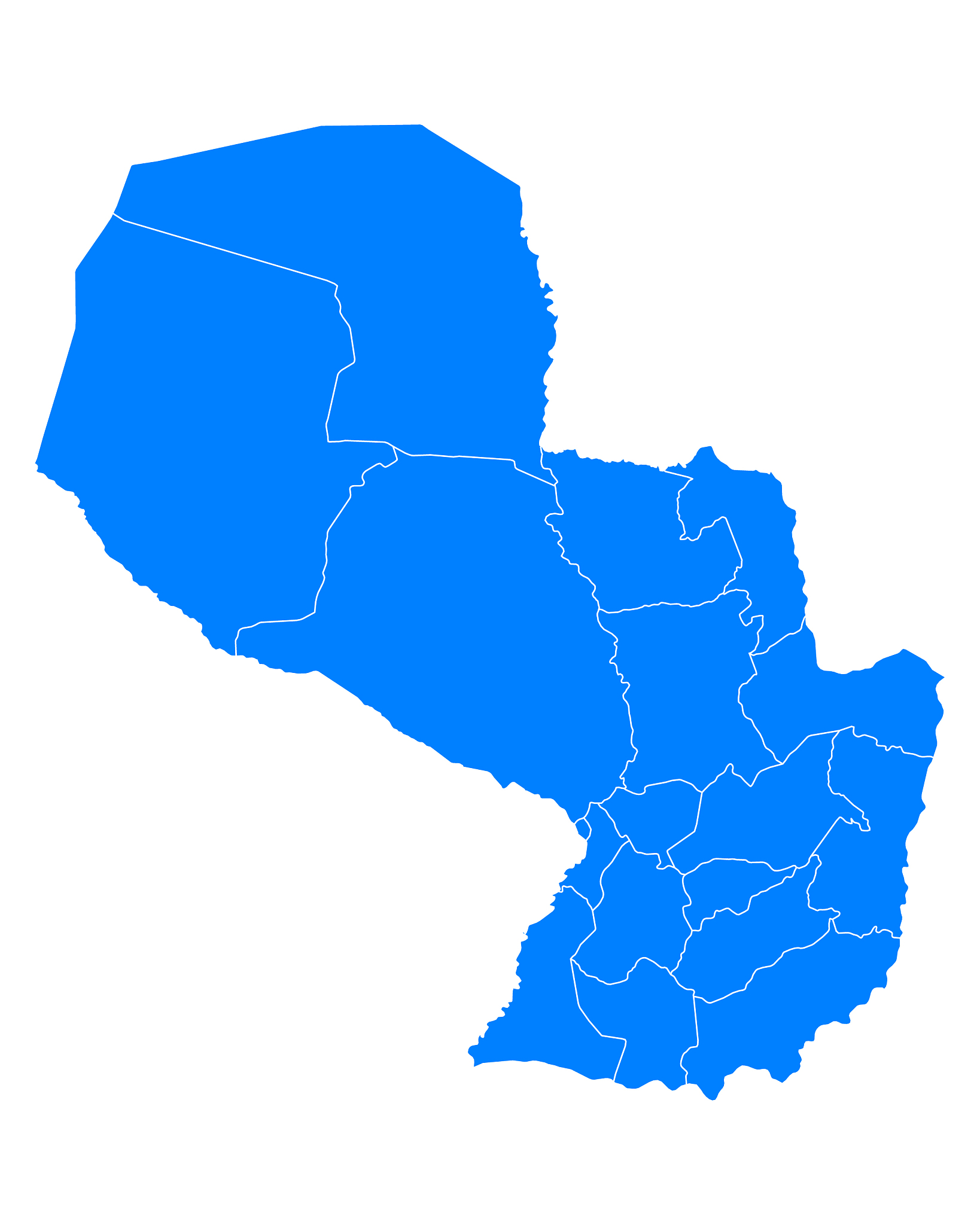 map of paraguay