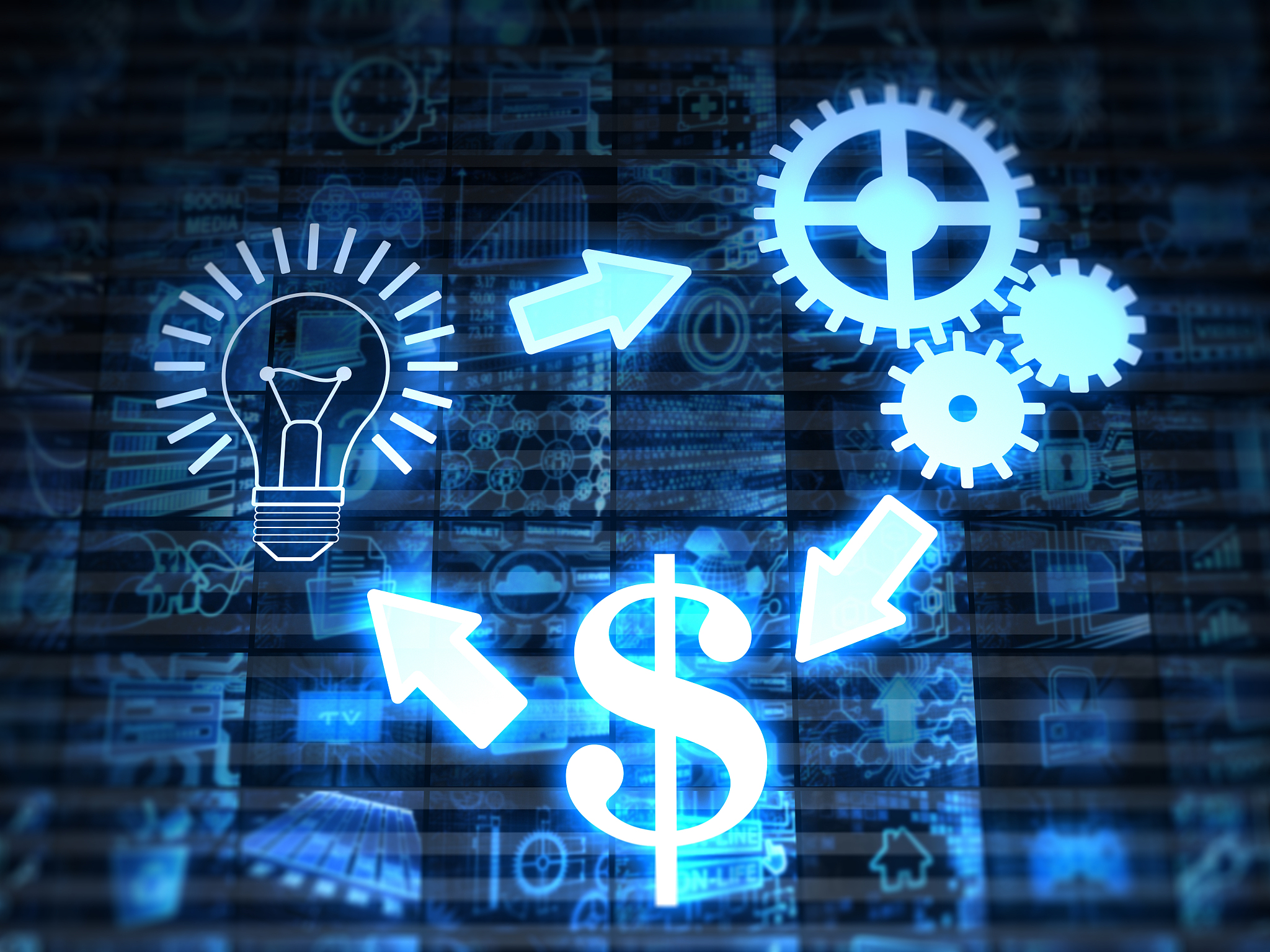 idea, solution, money
