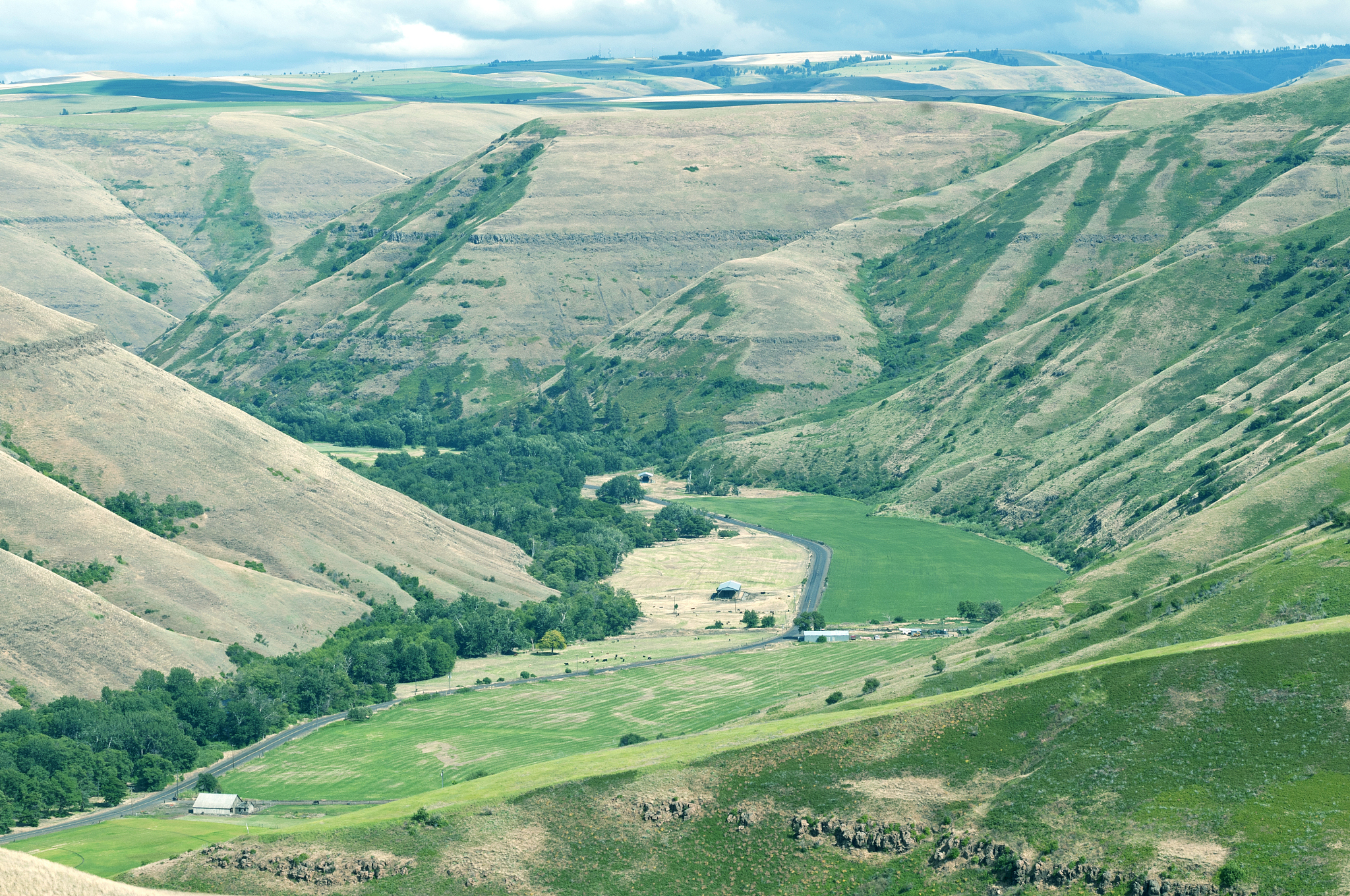 river valley in rural eastern washington state