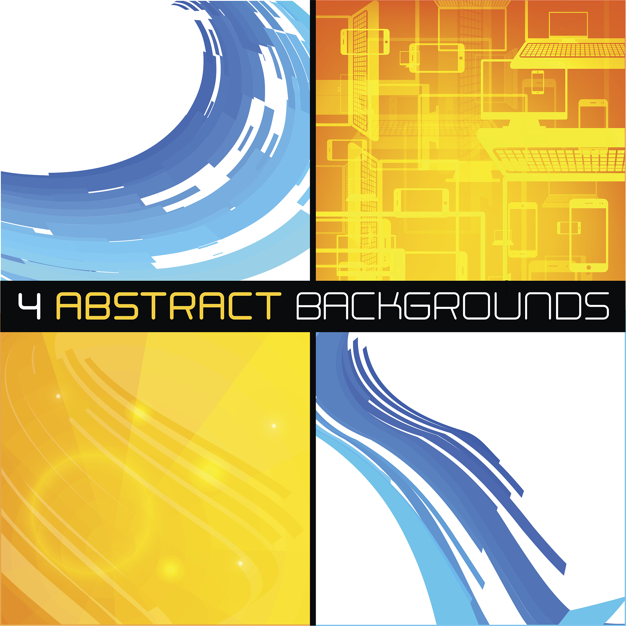 set of polygonal abstract backgrounds