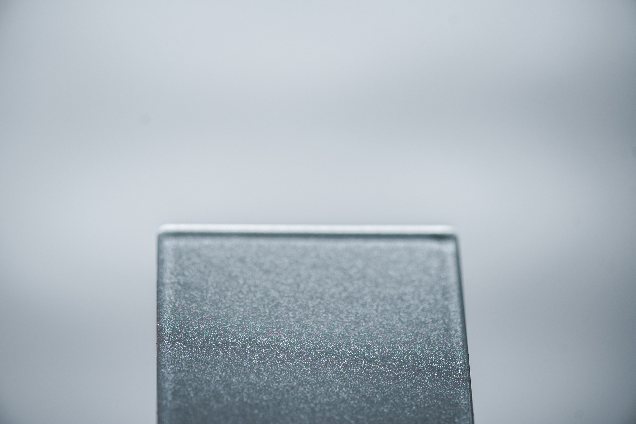 powder coatings samples on metal plate
