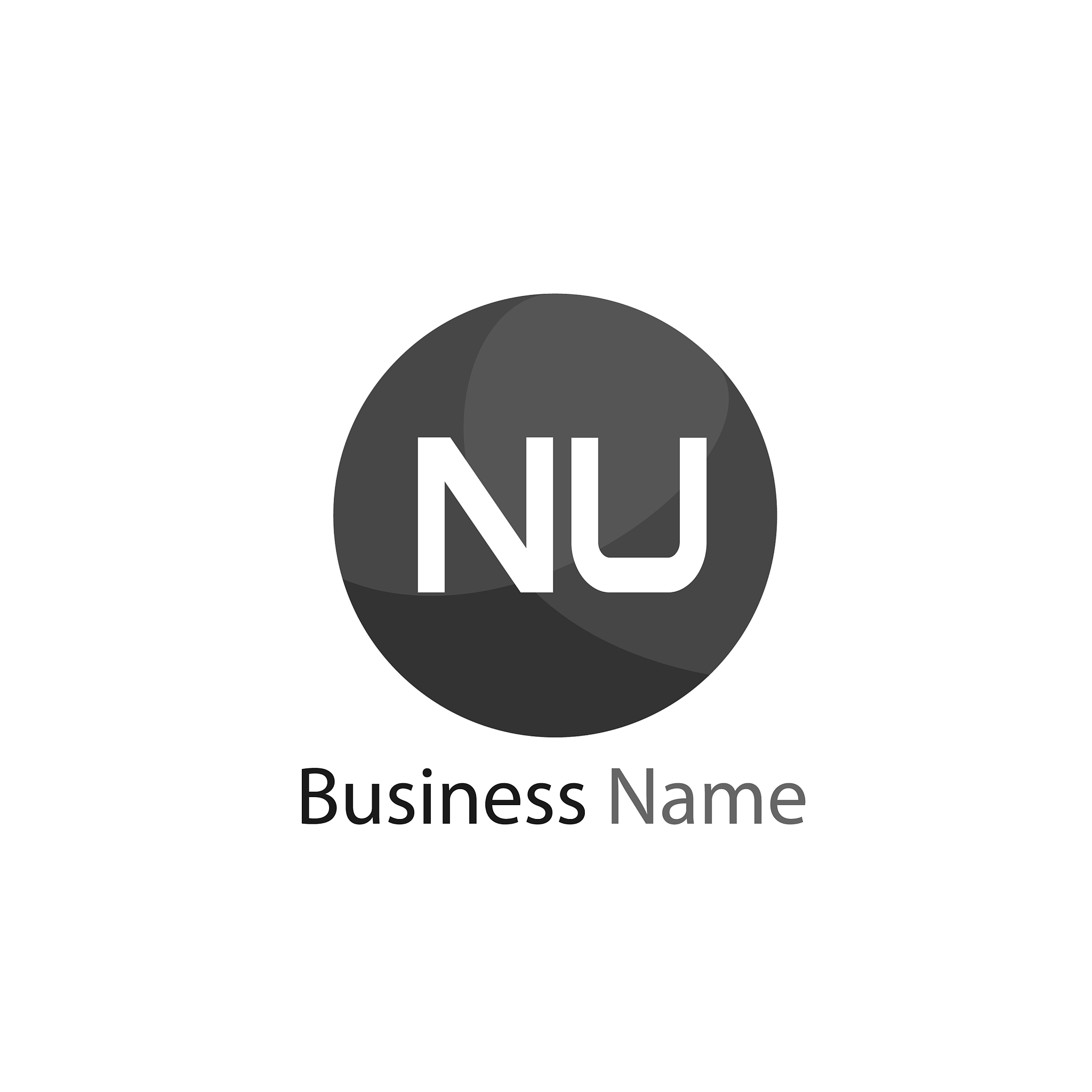 initial letter nu logo template design