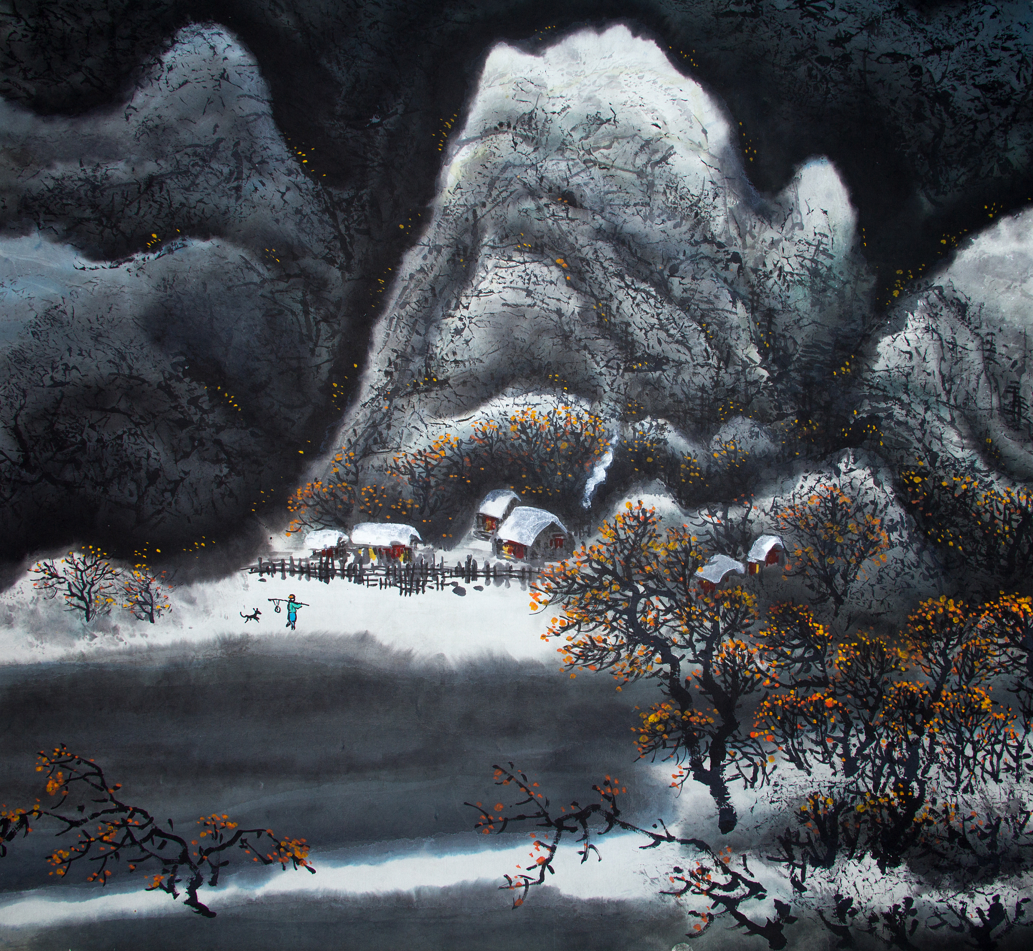 Chinese Landscape Painting: Harmonious Composition and Visual Hierarchy