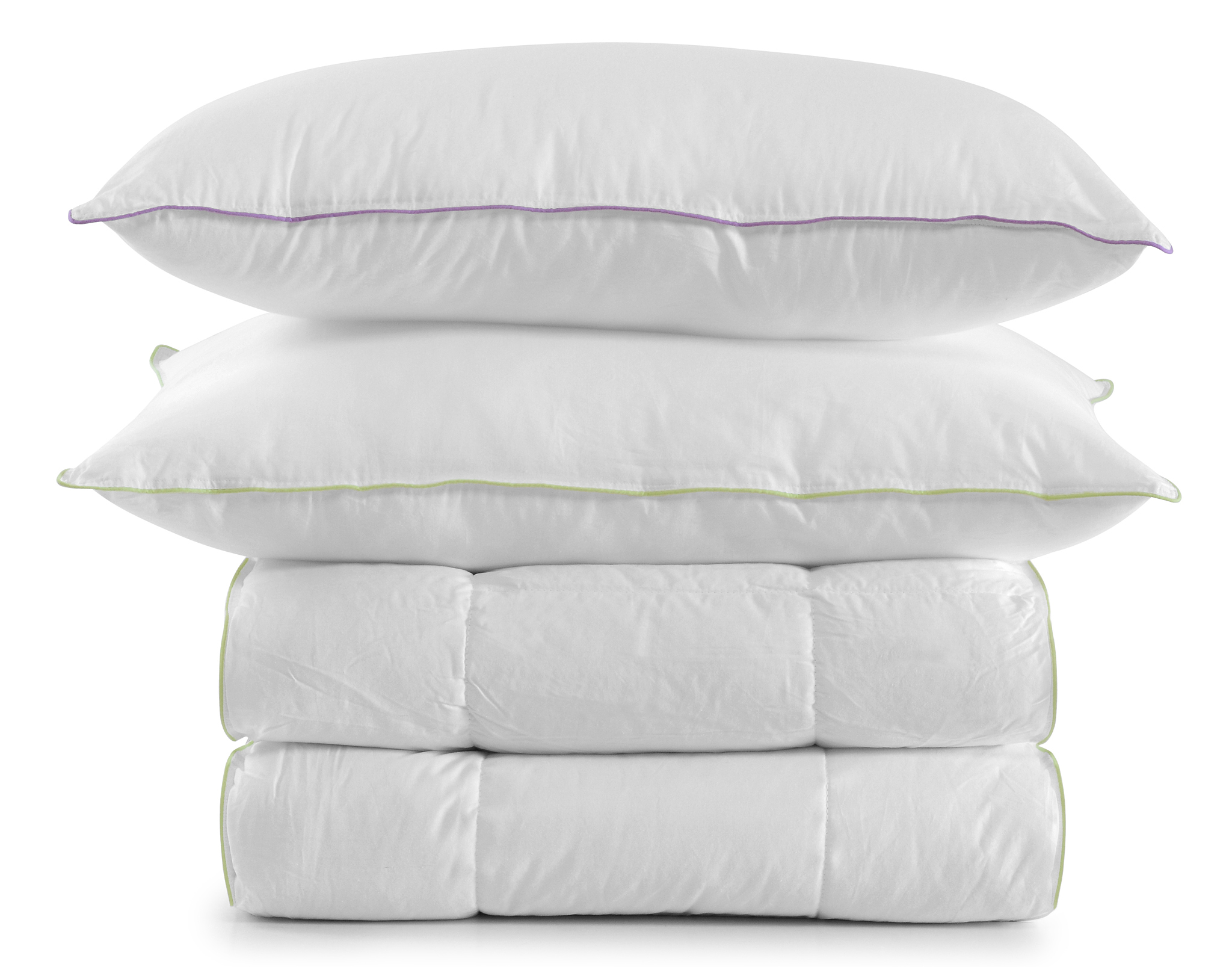 white bedding set.