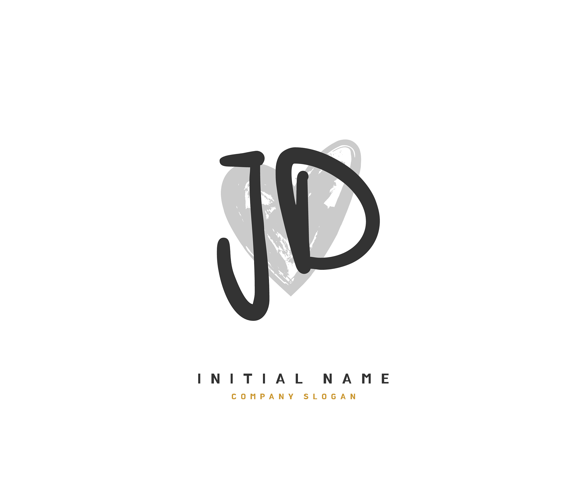 j d jd beauty initial logo handwriting logo of