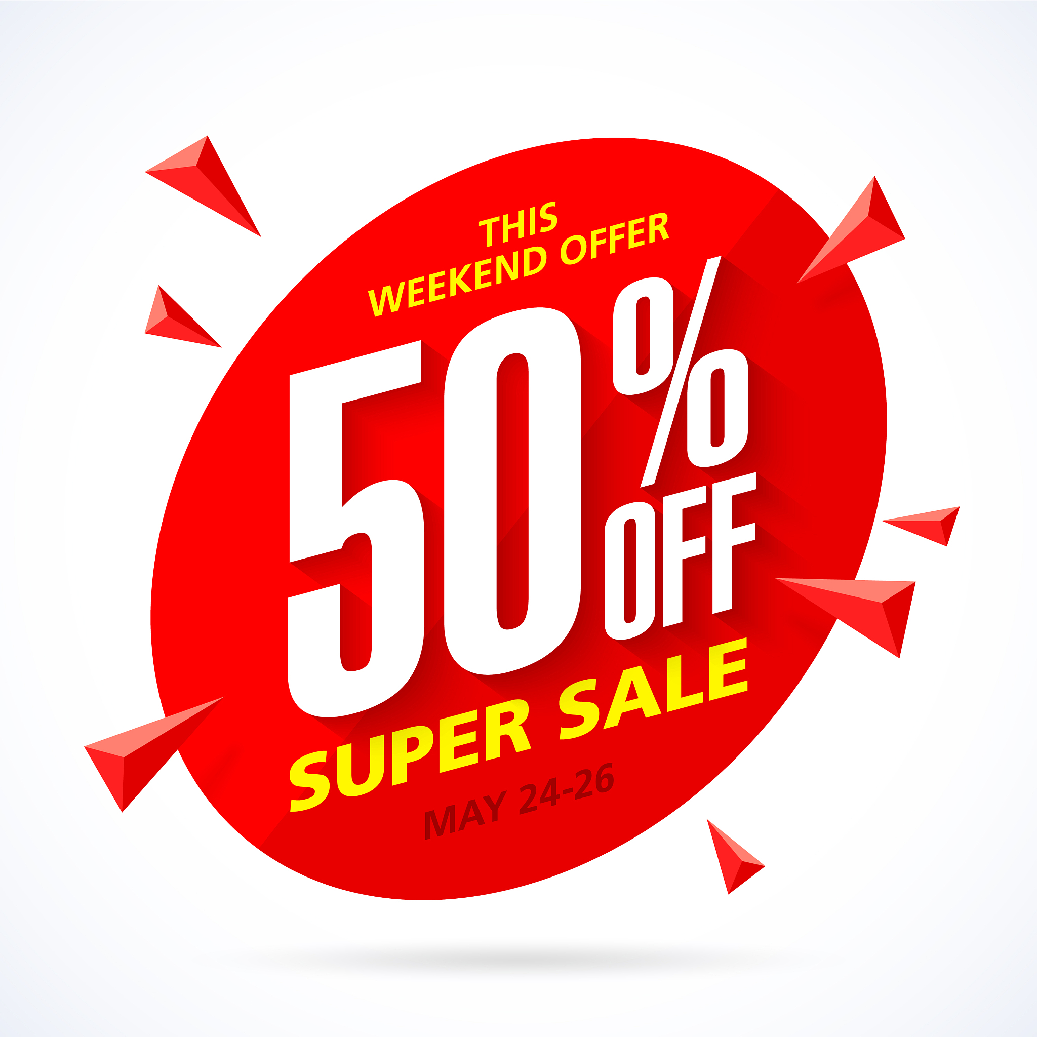 weekend super sale banner template