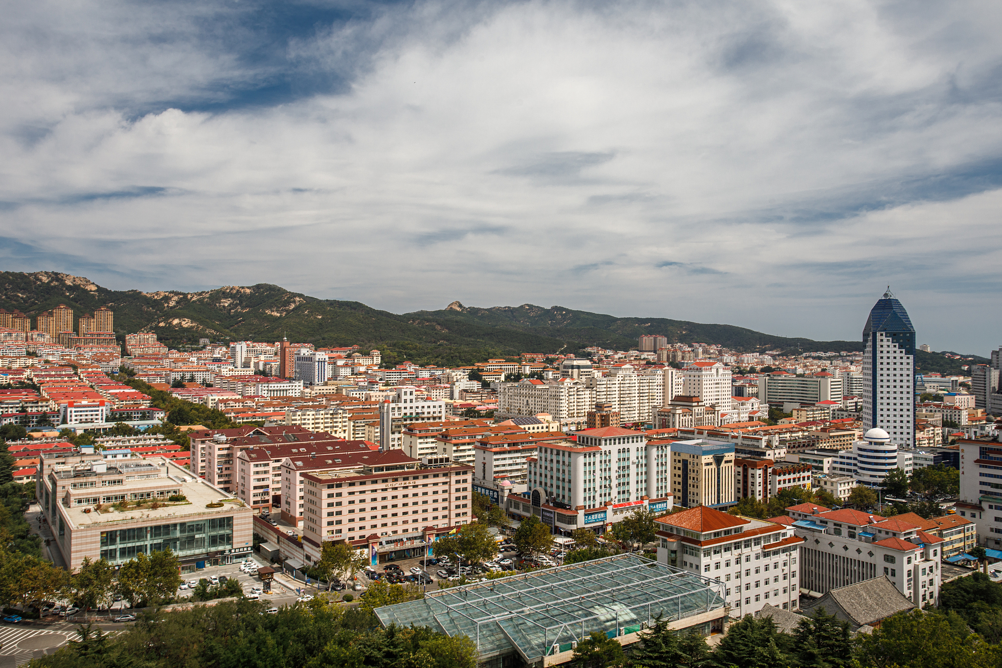 scenic view of weihai city, china