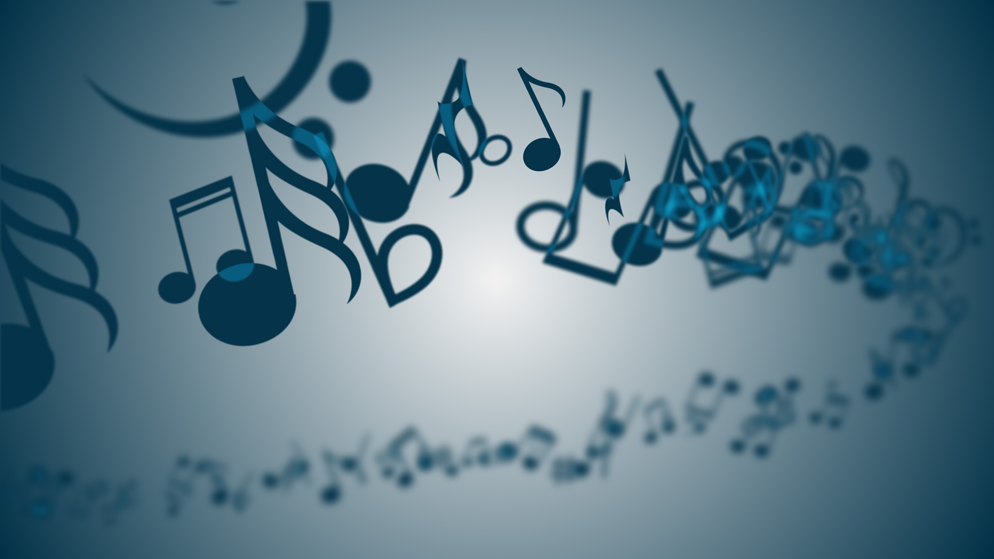 abstract background with colorful music notes.