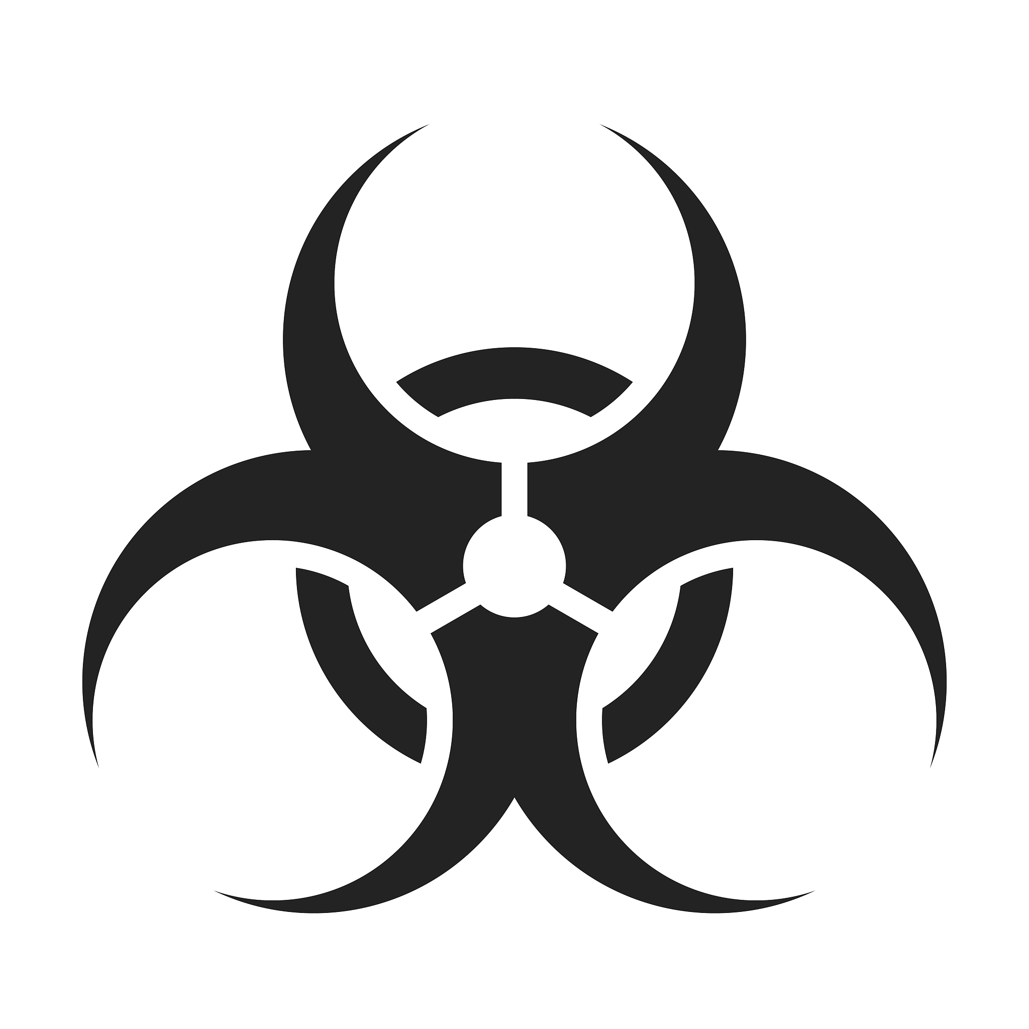 biohazard symbol. biological danger toxic sign