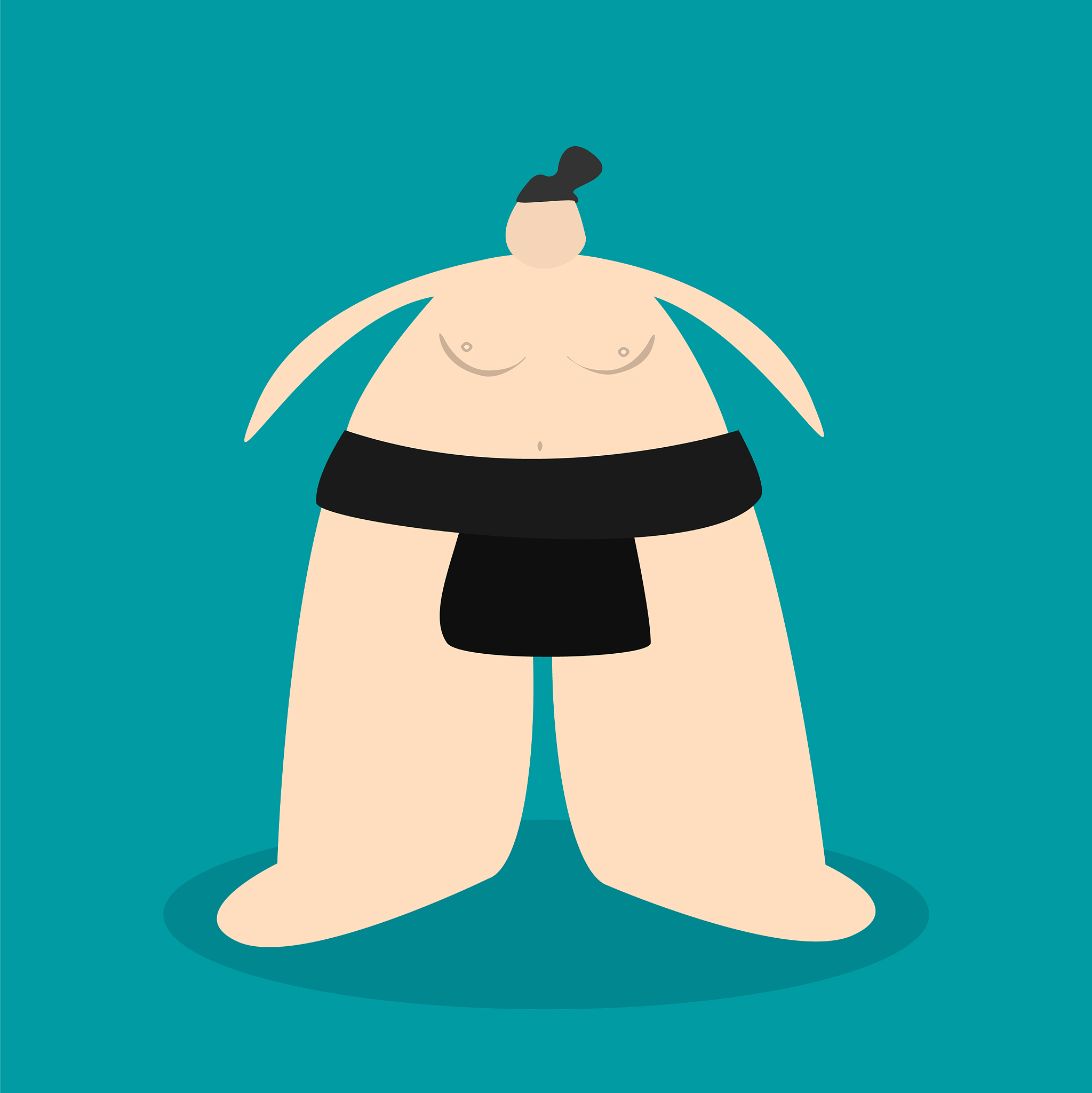 sumo wrestler funny cartoon