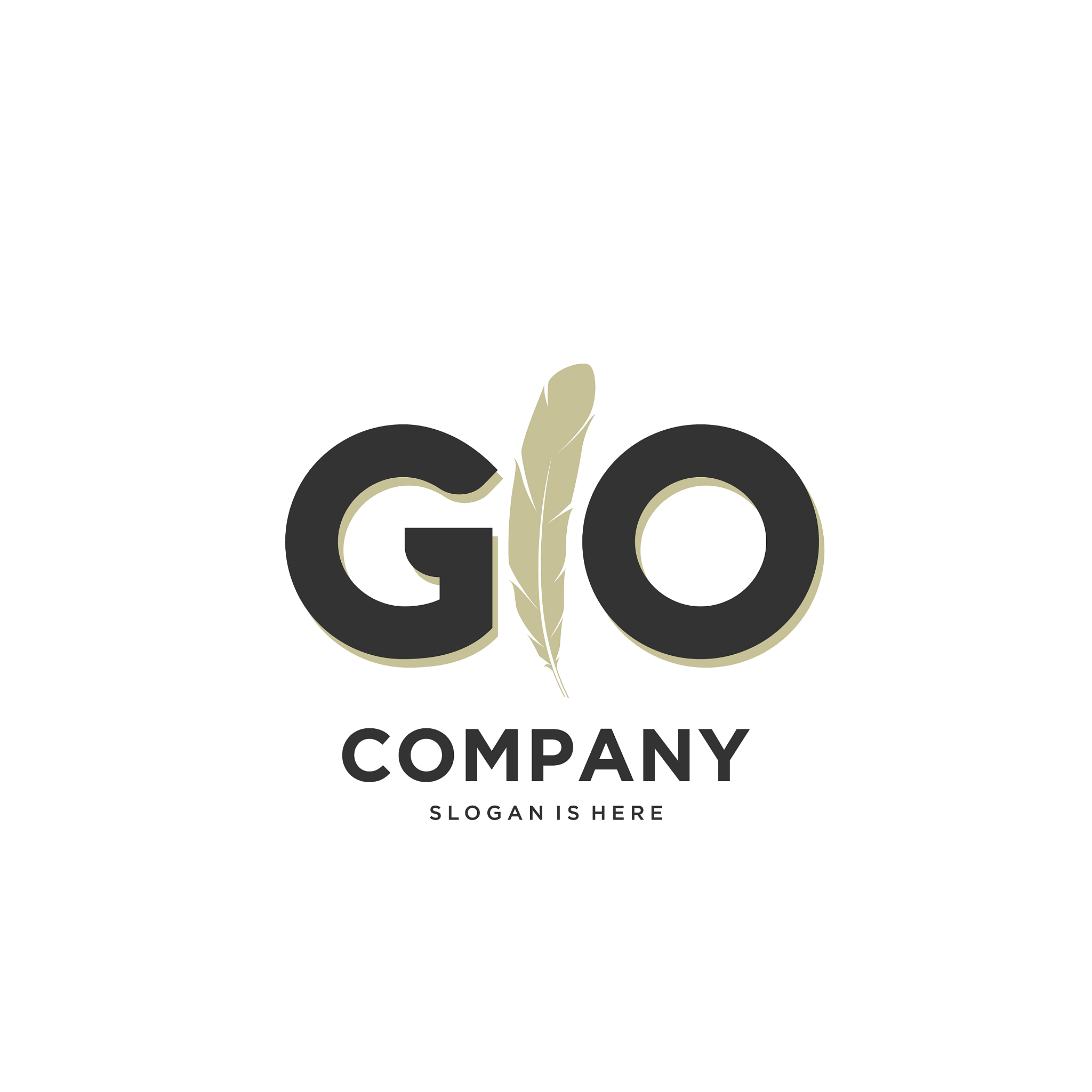 initial go letter unique attractive creative