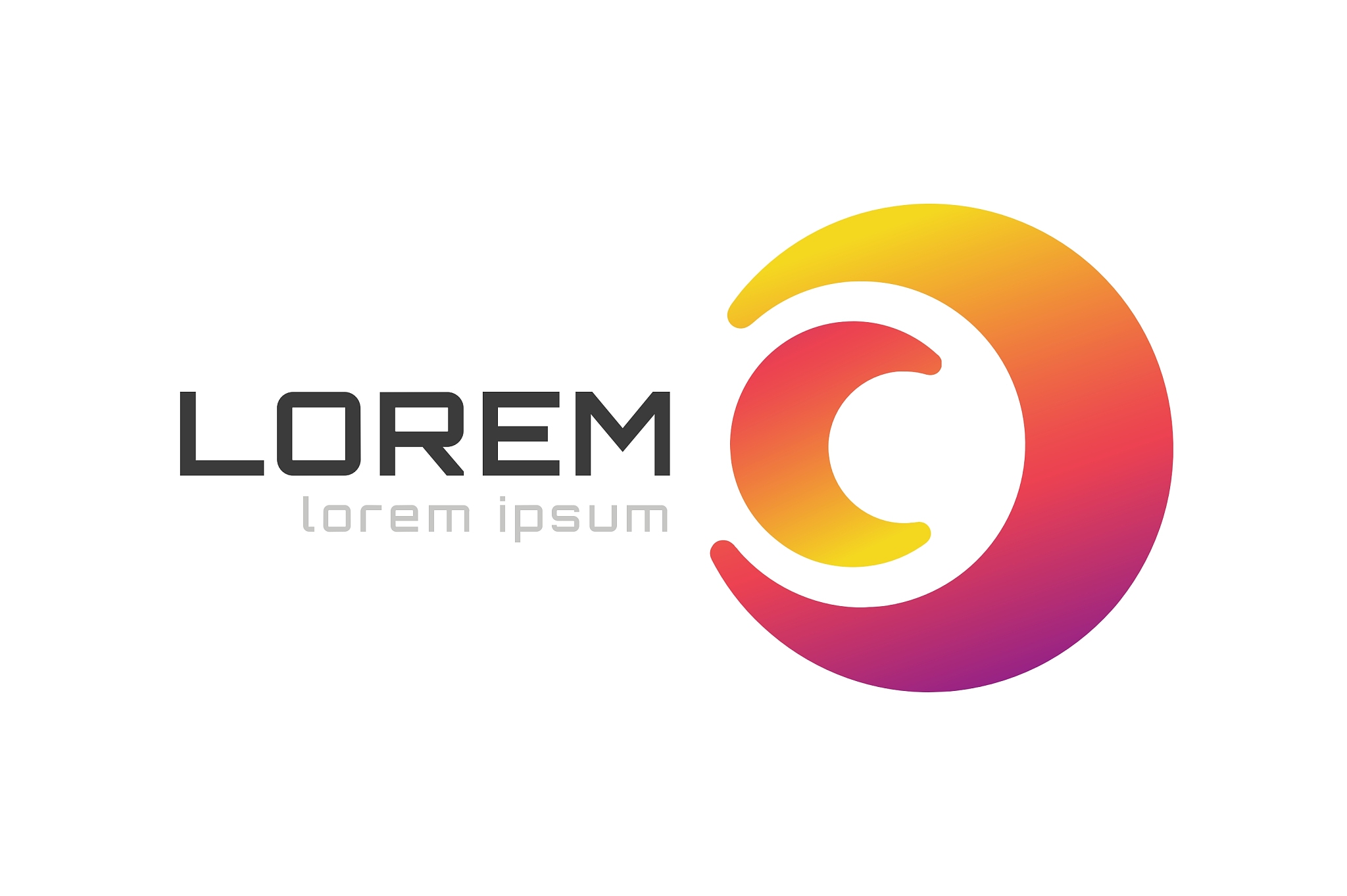 circle ring logo design abstract flow icon