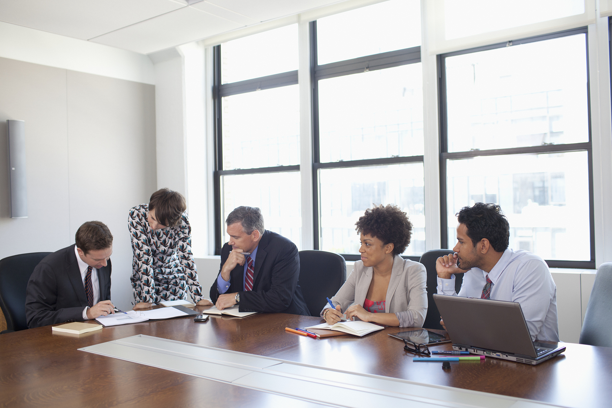 business people during meeting in conference room