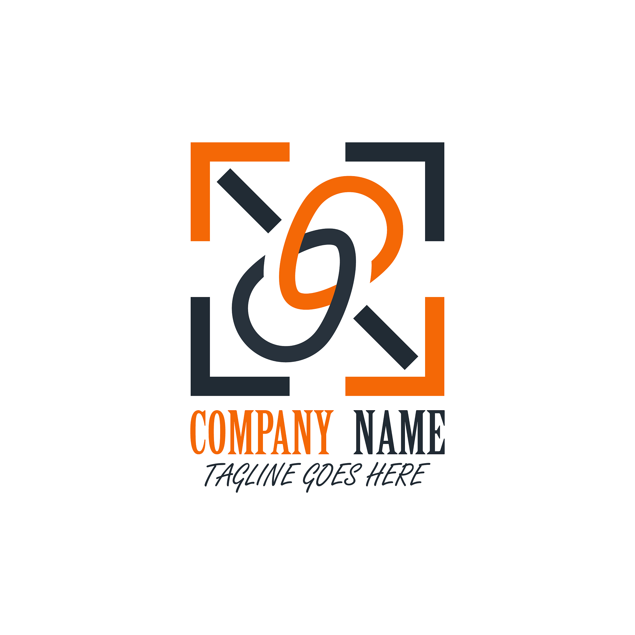 abstract technology business logo design