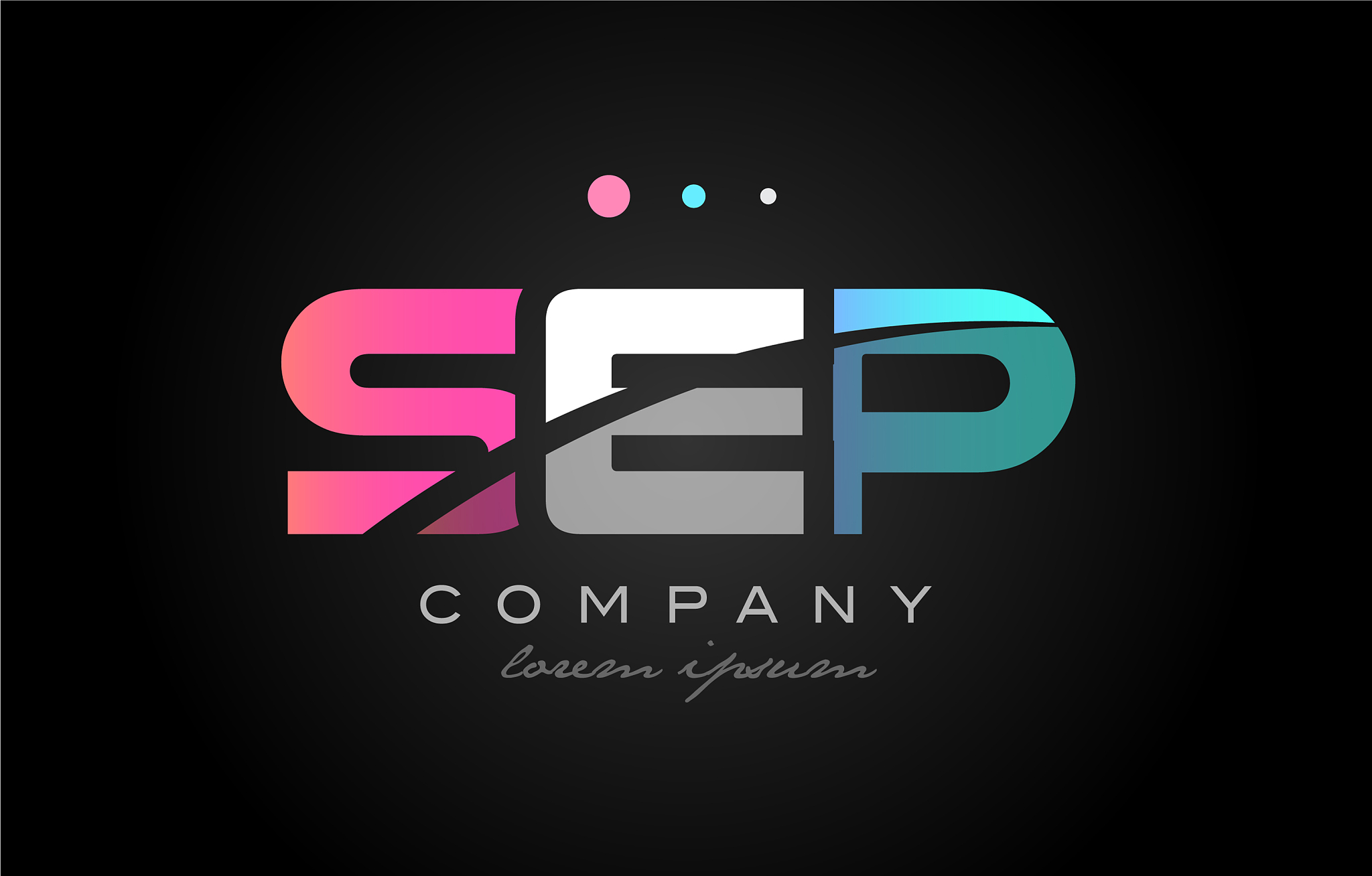 sep s e p three letter logo icon design