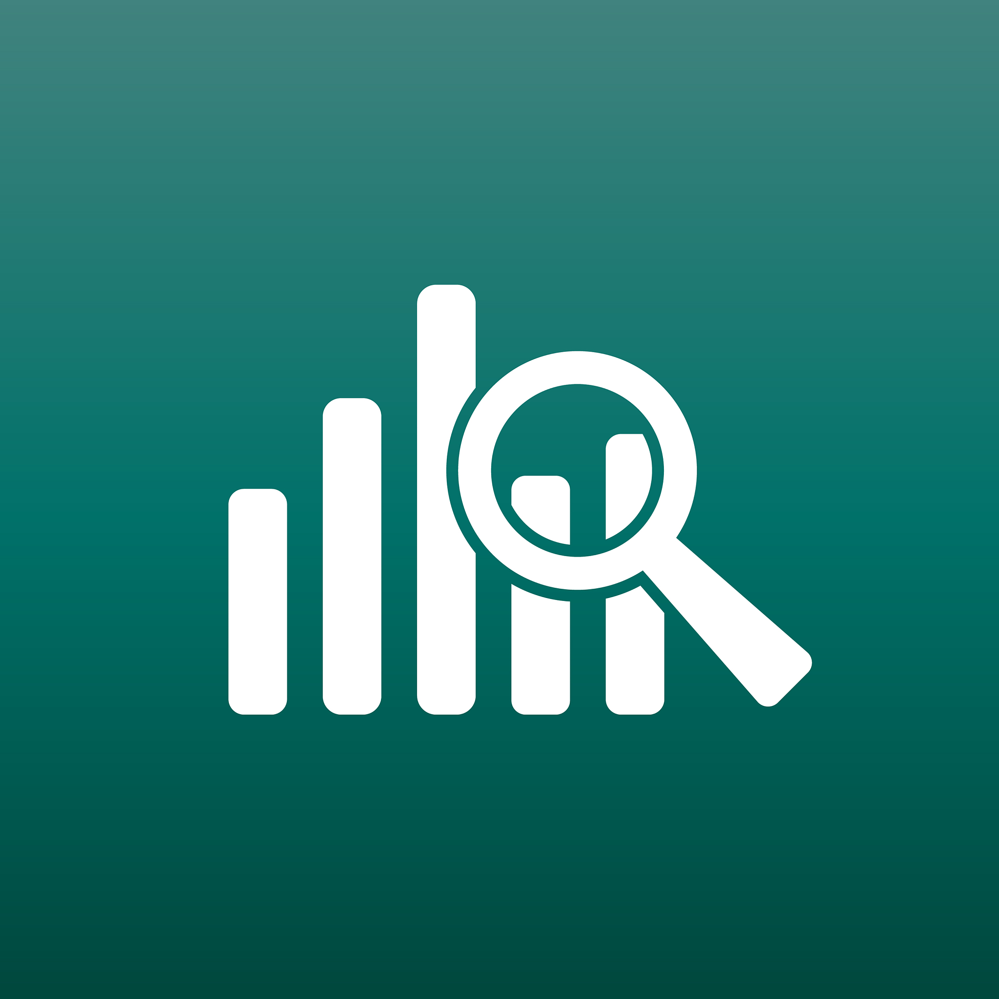 business graph icon chart flat on green background