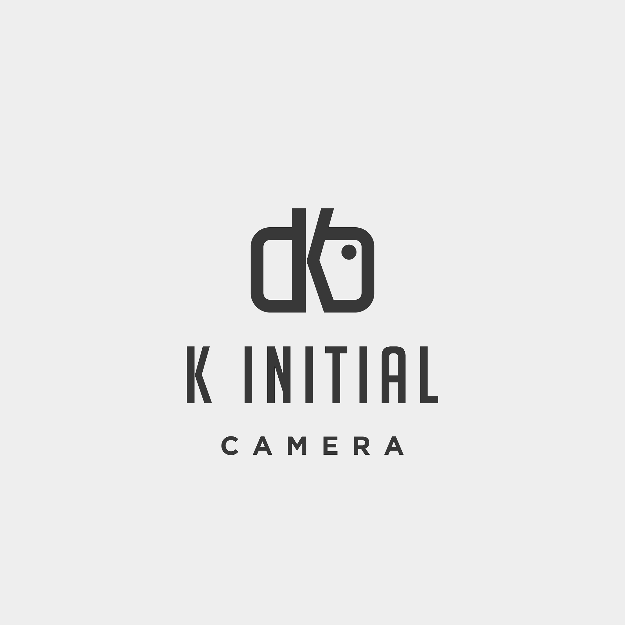 k initial photography logo template design
