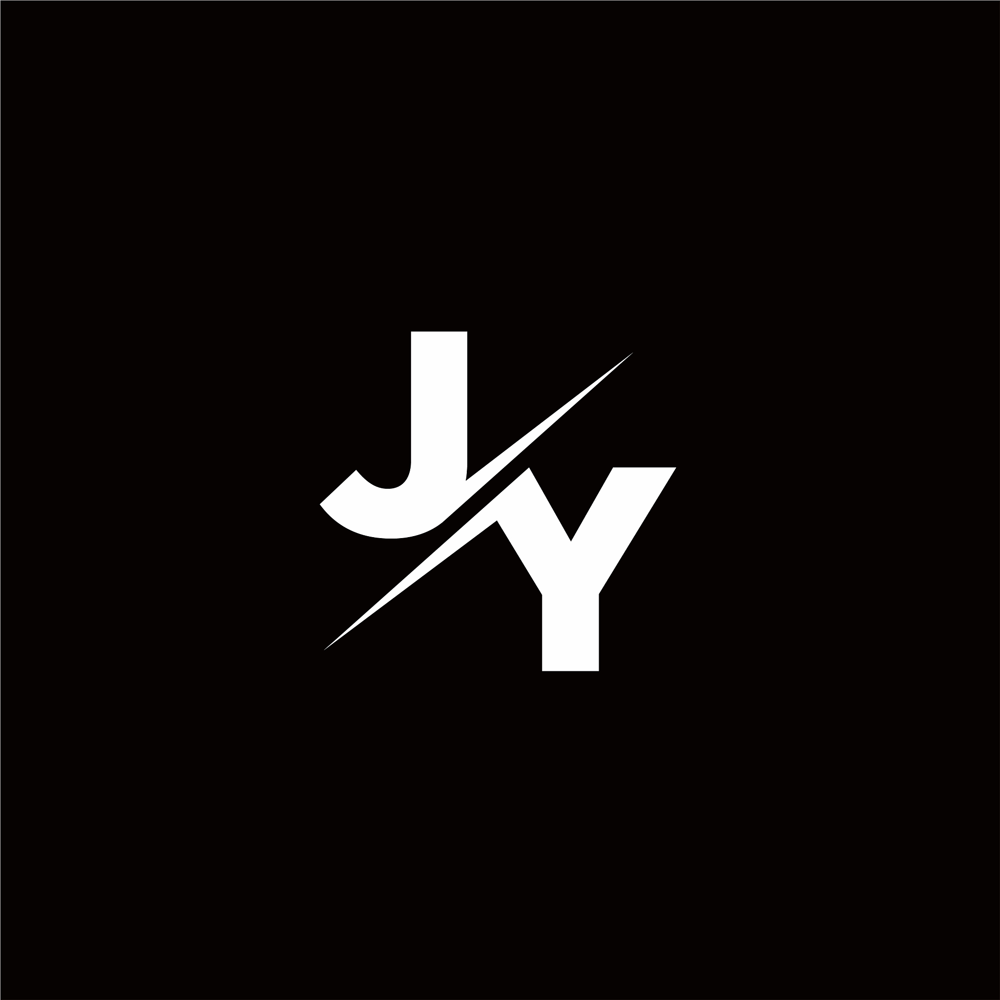 jy logo letter monogram slash with modern logo